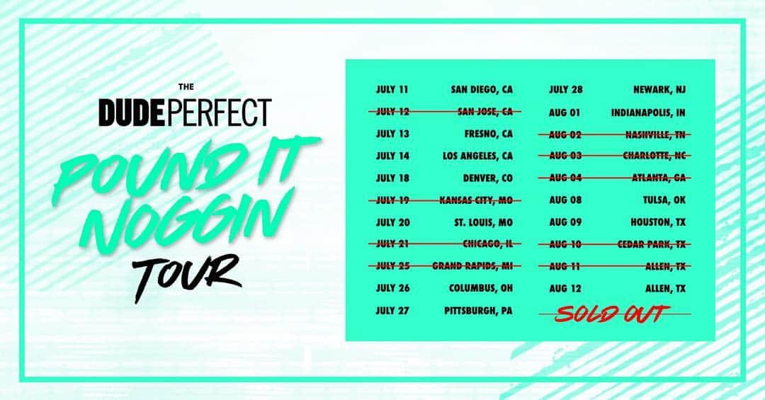 Dude Perfectさんのインスタグラム写真 - (Dude PerfectInstagram)「STILL TIME TO GET YOUR SEATS! (VIP Tickets = Meet & Greet + 📸 w/ us!) <link in bio> #DudePerfectTour」7月10日 10時59分 - dudeperfect