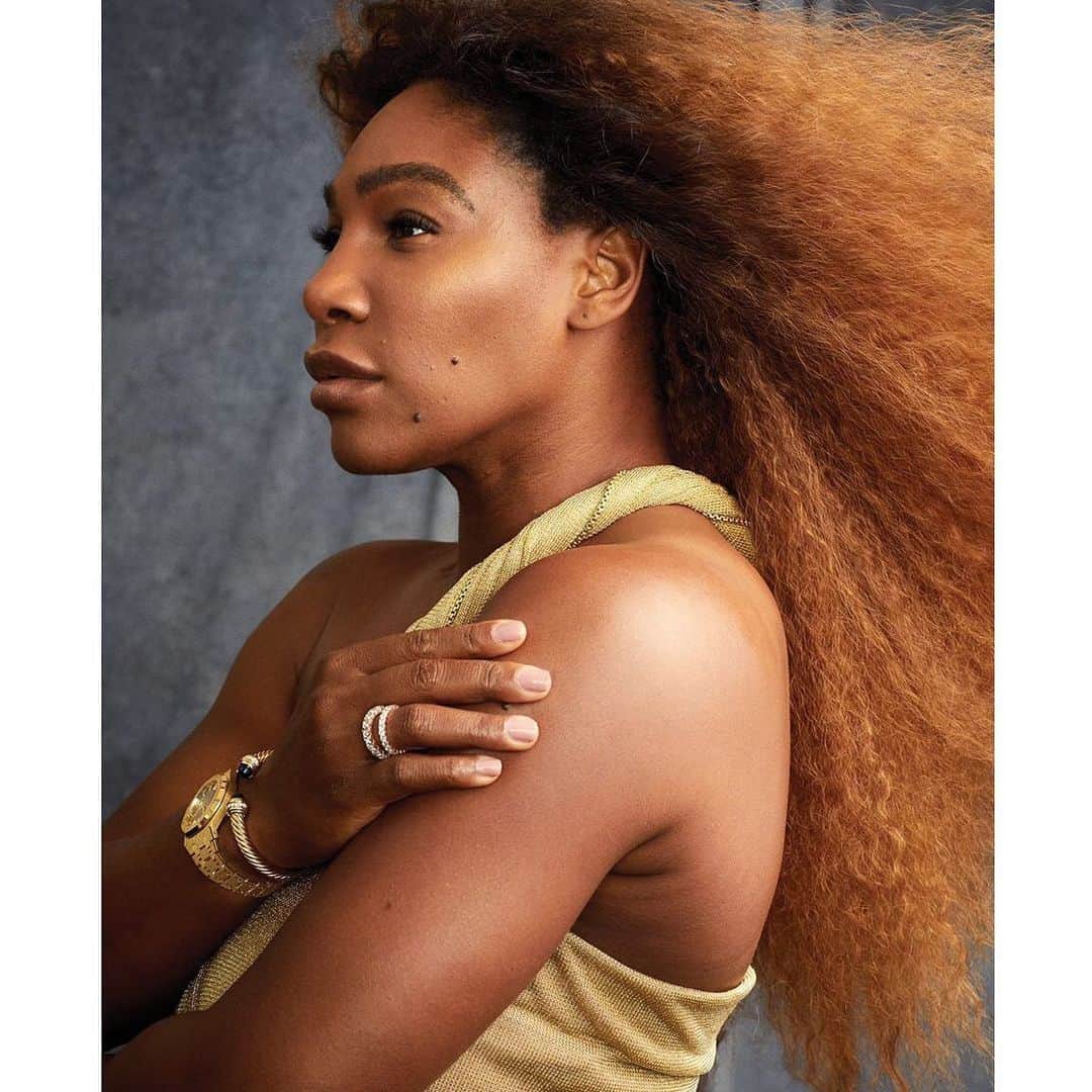 デビッドヤーマンのインスタグラム：「An unretouched @serenawilliams sets the gold standard in our Cable bracelet & box chain. #Repost @harpersbazaarus #DYInTheNews #DavidYurman」
