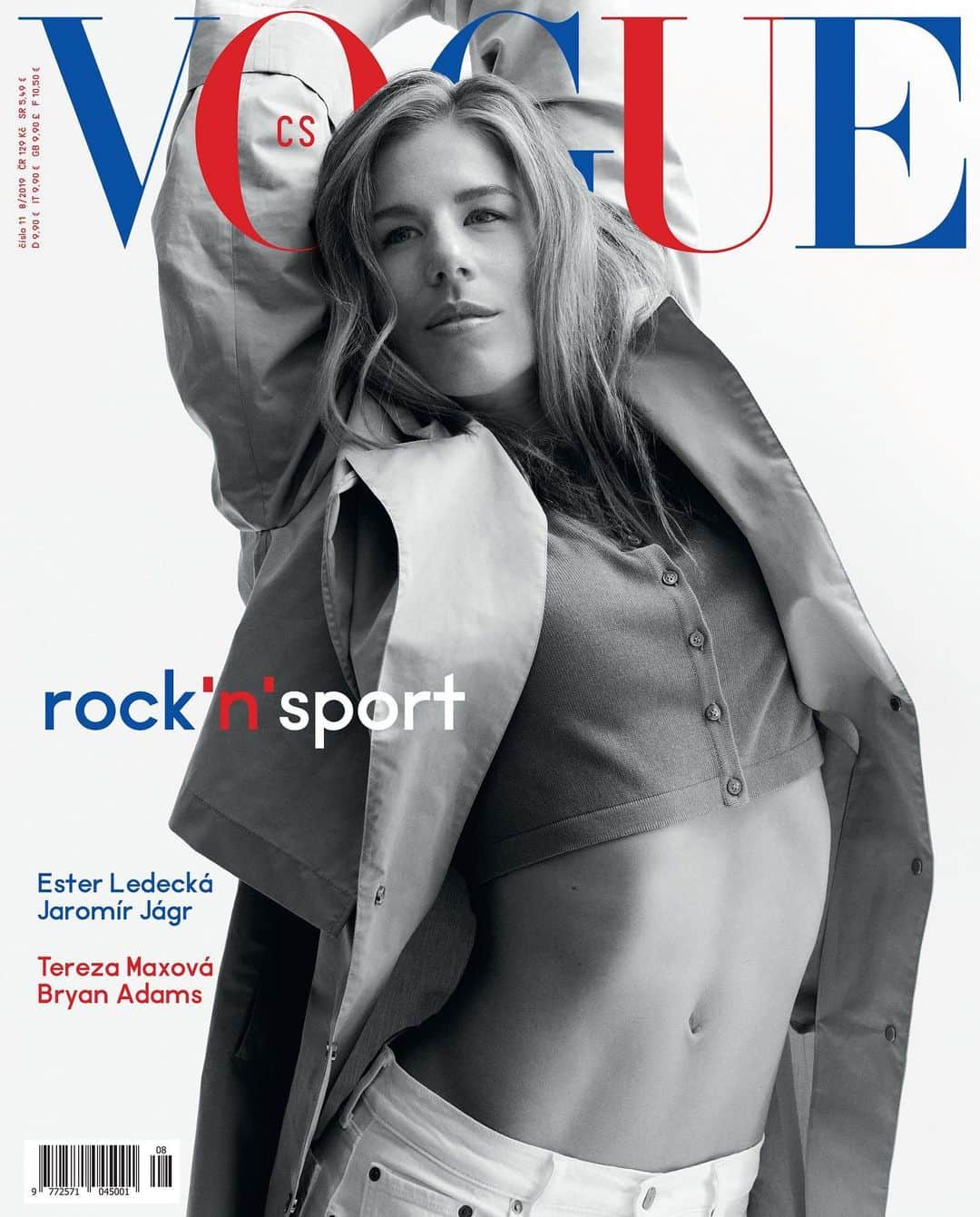 ブライアン・アダムスのインスタグラム：「I recently had the pleasure to photograph two covers for @vogueczechoslovakia @esterledecka @terezamaxova Styling @kralicek, Hair/Makeup @dazzaroid, Hair for tereza: @tylerjohnstonhair  assistant @jayclarky, digi @rhysthorpe Production @maritadiblik, movement @ryanchappell #photobyadams」