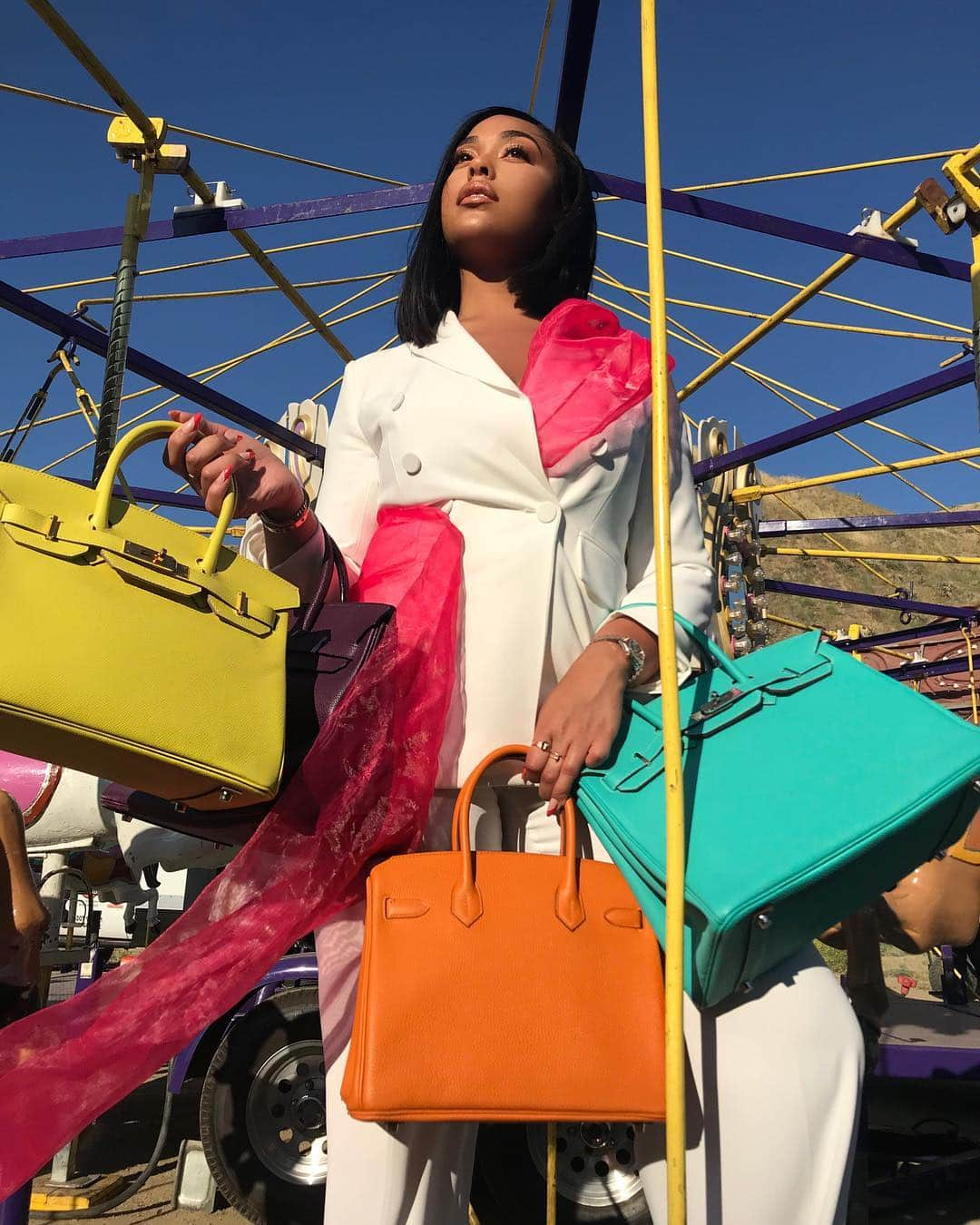 ジョーディン・ウッズさんのインスタグラム写真 - (ジョーディン・ウッズInstagram)「different colors on me I don’t wanna match 😋 BTS baby birkin」7月10日 8時11分 - jordynwoods