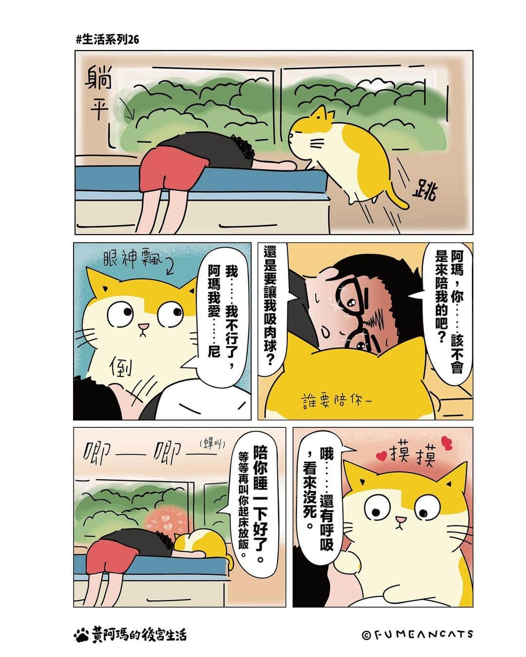 黃阿瑪的後宮生活さんのインスタグラム写真 - (黃阿瑪的後宮生活Instagram)「阿瑪：「奴才居然還要朕來照顧！」 -  @fumeancat #阿瑪漫畫 #生活系列 #阿瑪 #貓 #黃阿瑪的後宮生活」7月10日 19時02分 - fumeancat