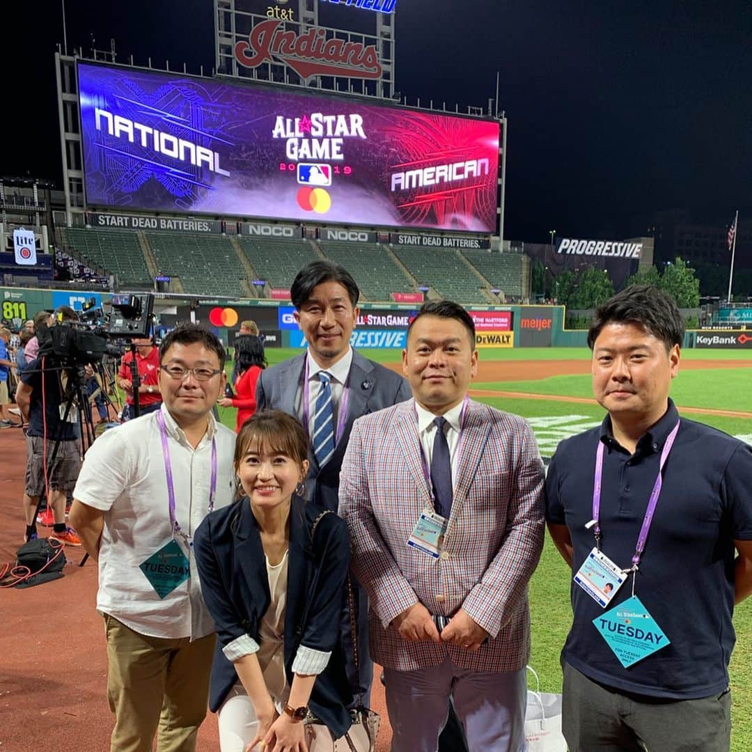 のインスタグラム：「⚾️ All-Star week3日間の現地リポート、無事終了！ ・ JSPORTSファミリーでお送り致しました！ ・ 結果は、4-3でア・リーグが7年連続で勝利でした。 2度目のオールスター選出となり、球宴初登板のヤンキースの田中将大投手が1イニングを無失点に封じ、勝利投手にもなりました。 ・ 本当に楽しかったぁ😊 ・ #MLB #MajorLeagueBaseball #allstarweekend2019 #homerunderby #allstargame #jsports」