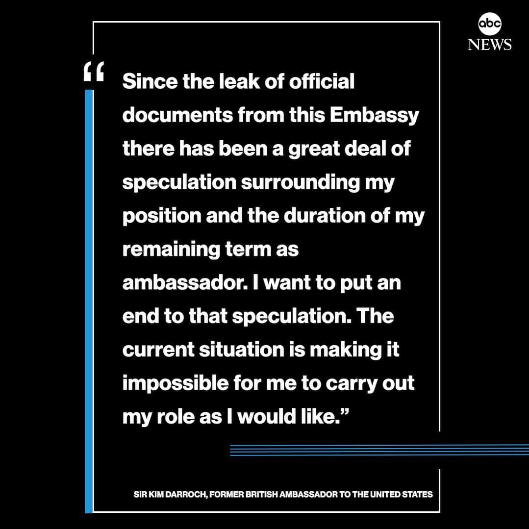 ABC Newsさんのインスタグラム写真 - (ABC NewsInstagram)「"The current situation is making it impossible for me to carry out my role as I would like," Sir Kim Darroch says as he resigns as British Ambassador to the United States. #uk #us #ambassador #politics #resignation」7月10日 20時21分 - abcnews
