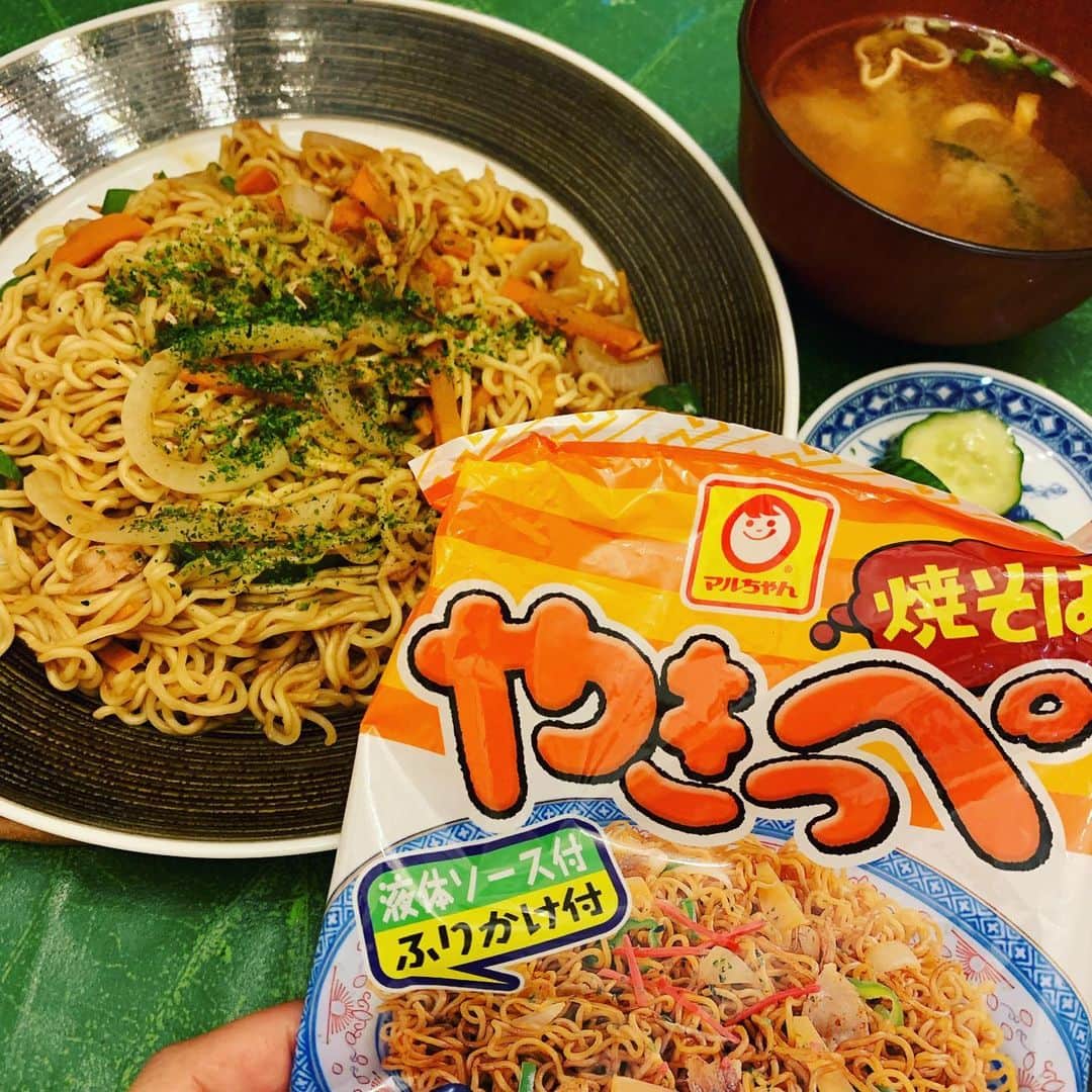 のインスタグラム：「#おうちごはん #最近多め #やきっぺ #冷やし中華始めました #タコス」