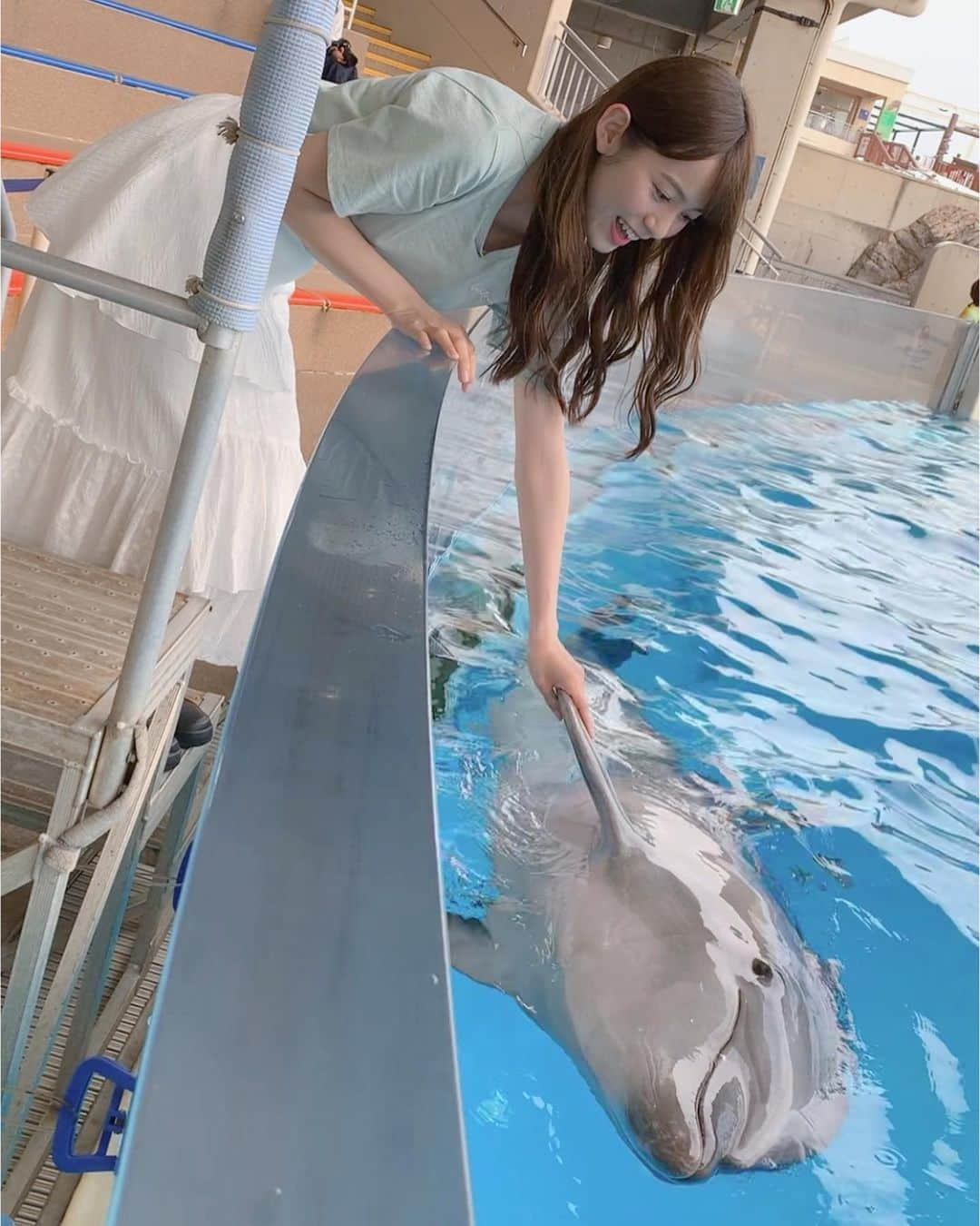 田村響華さんのインスタグラム写真 - (田村響華Instagram)「イルカとはじめての握手！  すっごい優しい目をしてて 会話ができているような 不思議な感覚でした🐬  #えのすい #新江ノ島水族館 #イルカショー #イルカと握手 #🐬」7月10日 15時01分 - kyo_ka1016