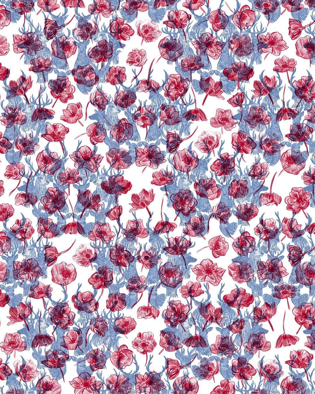 関根正悟さんのインスタグラム写真 - (関根正悟Instagram)「“💐✖︎🦌 mix” ・ #textiledesign #flowerprint  #animalprint #shogosekine」7月10日 17時20分 - shogosekine0319