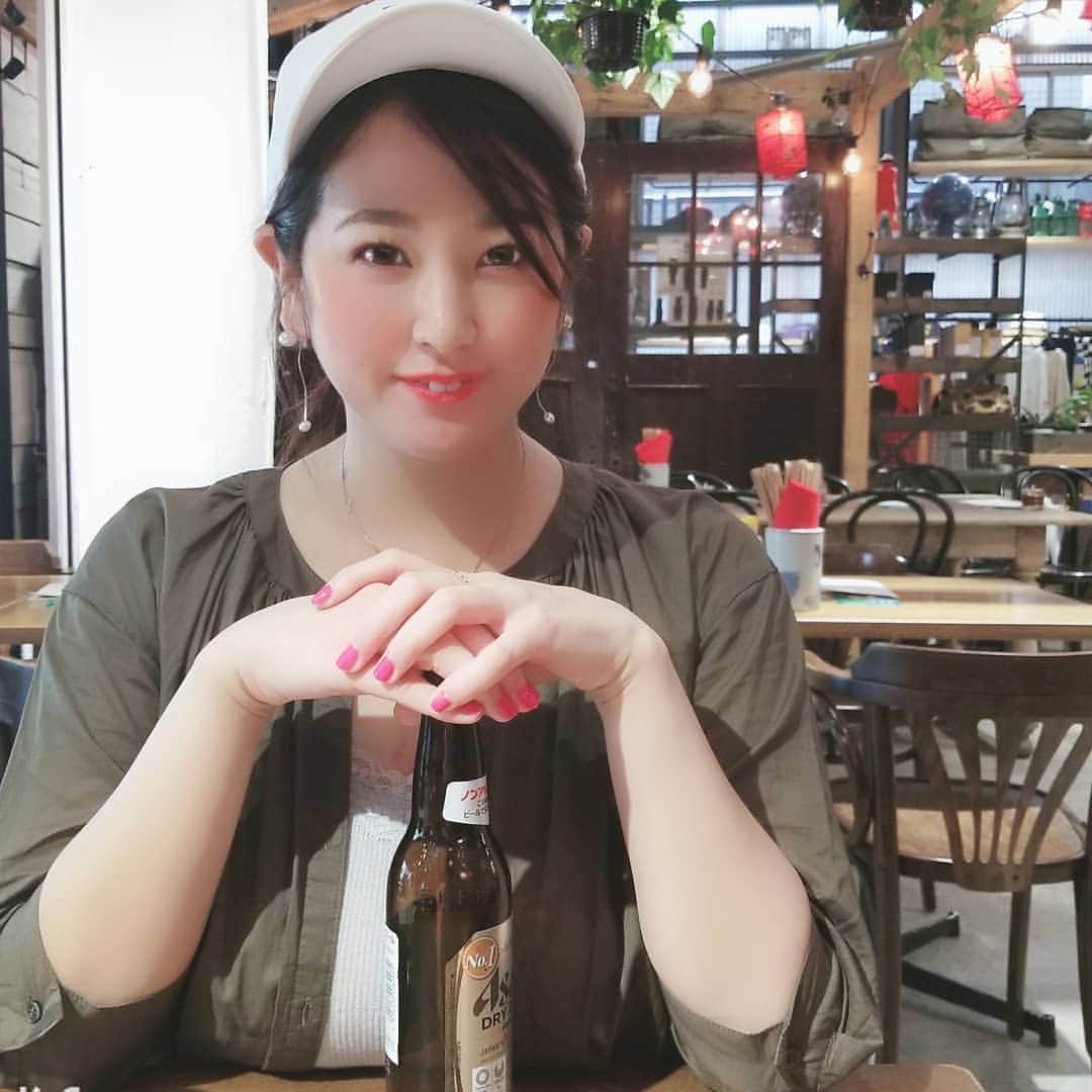 うさまりあのインスタグラム：「今日はアサヒビール昼からしちゃった☺💕」