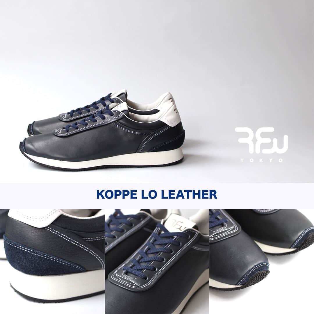 のインスタグラム：「《RFW 2019SS》  KOPPE LO LEATHER -Navy-  RFWの日本製シューズ"KOPPE" 今季は新色のネイビーが発売中です。  上品で落ち着いた色みと ホワイトのステッチワークが印象的です。  上質なレザーの質感やソフトな履き心地で 大人なレザースニーカーに仕上がりました。  RFW made-in-Japan shoes "KOPPE" This season new color navy is out !  Simple design with calm color tone Made from high quality leather  Luxury atmosphere with white stitch as the highlight.  Soft touch and comfortable  For your everyday casual stylish wear.  www.rfwtokyo.com @rfwtokyo  #rfw #rfwtokyo #rhythmfootwear #sneaker #sneakers #kicks #instashoes #instakicks #sneakerhead #sneakerheads #nicekicks #sneakerfreak #kickstagram #2019ss #spring #summer #20th #aniversary #renewal #tokyo #東京 #スニーカー #シューズ #リズム #20周年 #記念 #madeinjapan #日本製 #rpm #rhythmprimarymarket」
