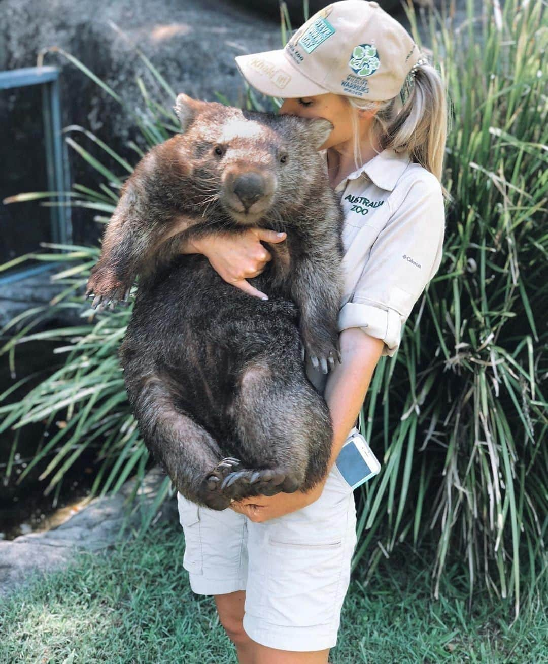 Australiaさんのインスタグラム写真 - (AustraliaInstagram)「A wombat cuddle will warm you right up this winter. 🤗 @australiazoo keeper @jesska_sullivan can confirm that no one gives better cuddles than Wendy the #wombat here, and we’re just a LITTLE jealous. Located in @queensland’s @visitsunshinecoast, you can book a ‘wombat encounter’ where you can pat them while they are having a feed, or go for a stroll with them around the zoo on the ‘wombat walk’ experience.  #seeaustralia #thisisqueensland #visitsunshinecoast #weeklyfluff #wildlifephotography」7月11日 4時00分 - australia