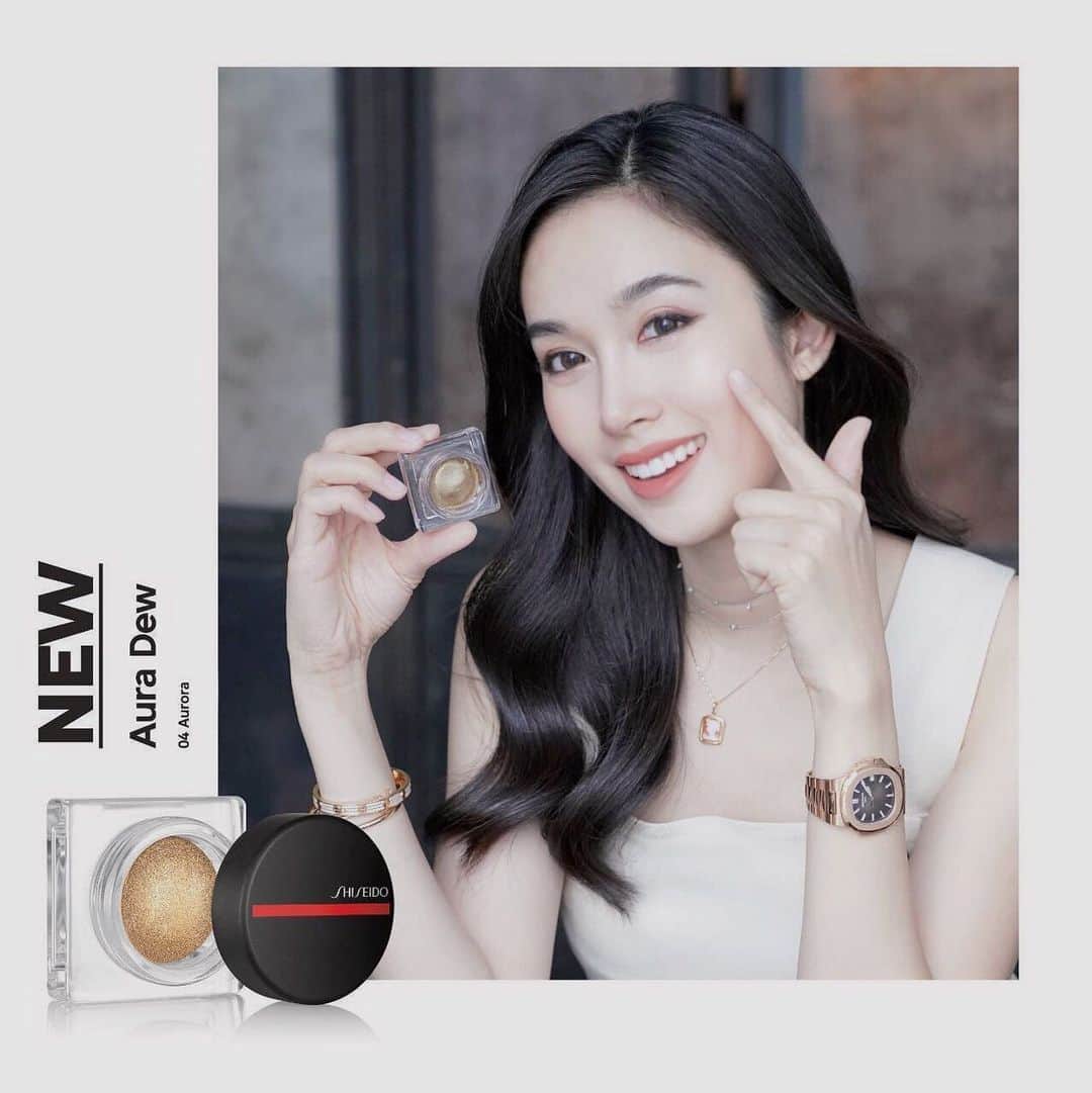 ポーイ・タリーチャダー ペッチャラットさんのインスタグラム写真 - (ポーイ・タリーチャダー ペッチャラットInstagram)「Shiseido Makeup Aura Dew สีใหม่! Aurora ให้ผิวดูโกลว์ เปล่งประกายมีมิติทันที เมื่อแต้มลงบนผิว #Visiblefeelinvisible #Shiseidomakeup #ShiseidoThailand」7月11日 4時05分 - poydtreechada