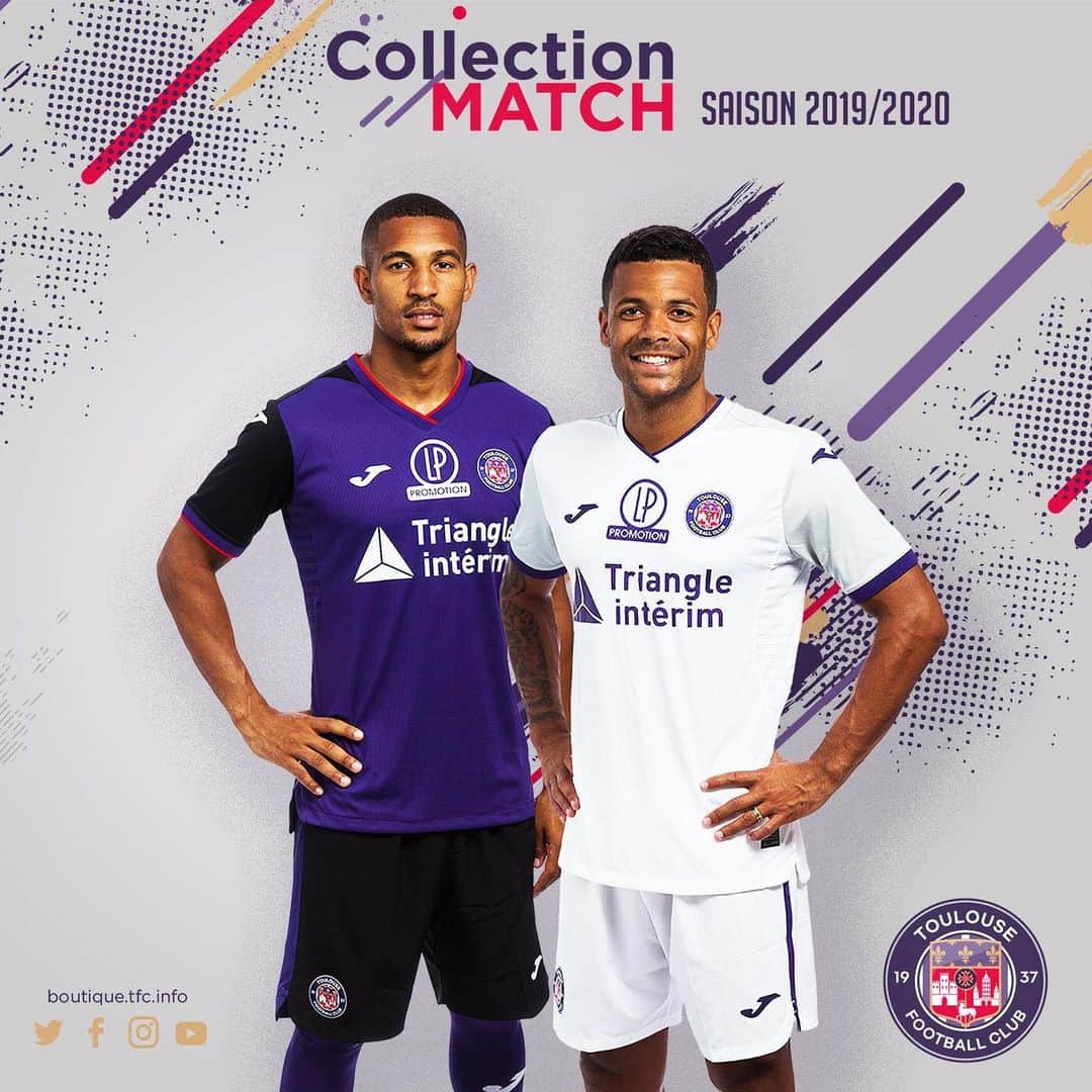 ウィリアム・ヴァンクールのインスタグラム：「Nouveaux maillots @toulousefc 💜🖤 #2019」