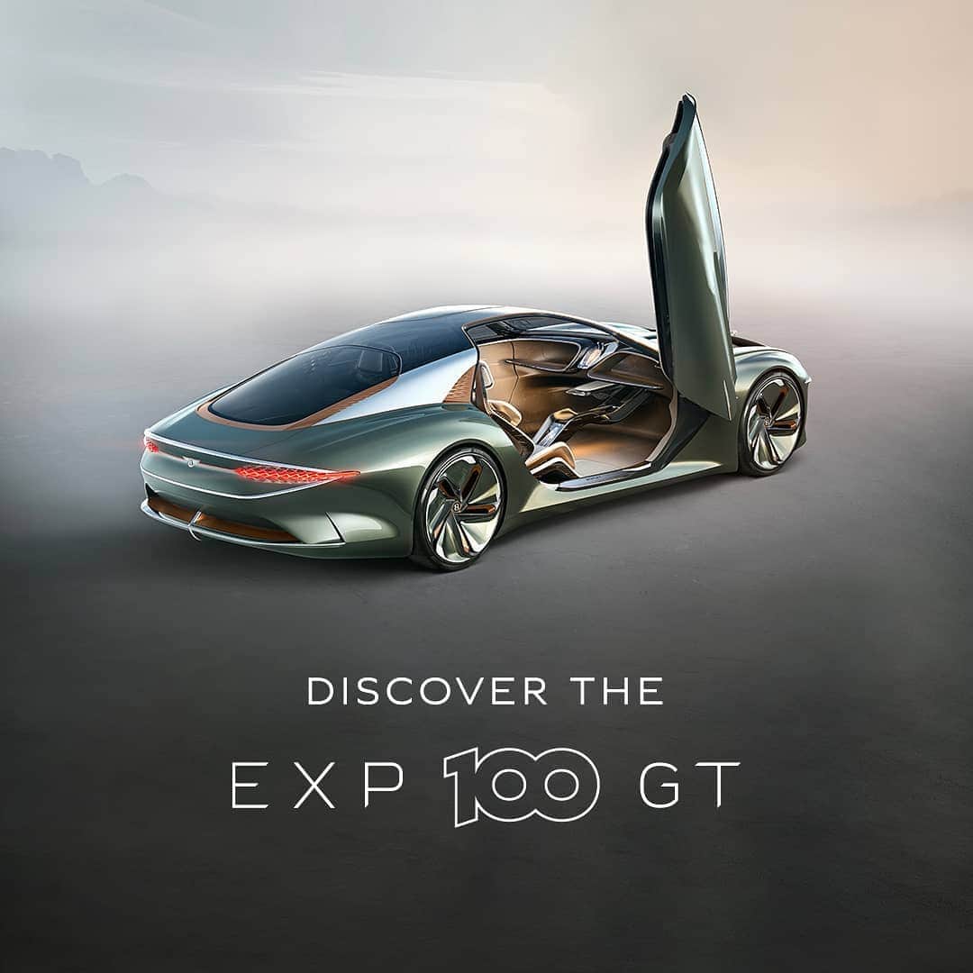 のインスタグラム：「The #BentleyEXP100GT redefines the car as a space for extraordinary human experiences, through a perfect blend of artisan craft and technology. Discover more through link in bio. #Bentley100Years」