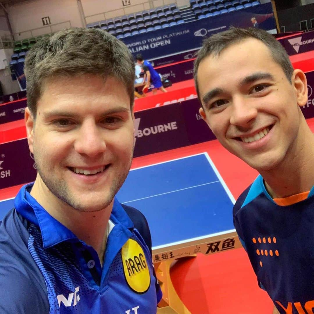 ドミトリ・オフチャロフさんのインスタグラム写真 - (ドミトリ・オフチャロフInstagram)「Ready for a late night practice with @hugocalderano 🏓😀🇦🇺 tomorrow main draw starts! #australiaopen #2019aussieopen」7月10日 20時34分 - dimaovtcharov