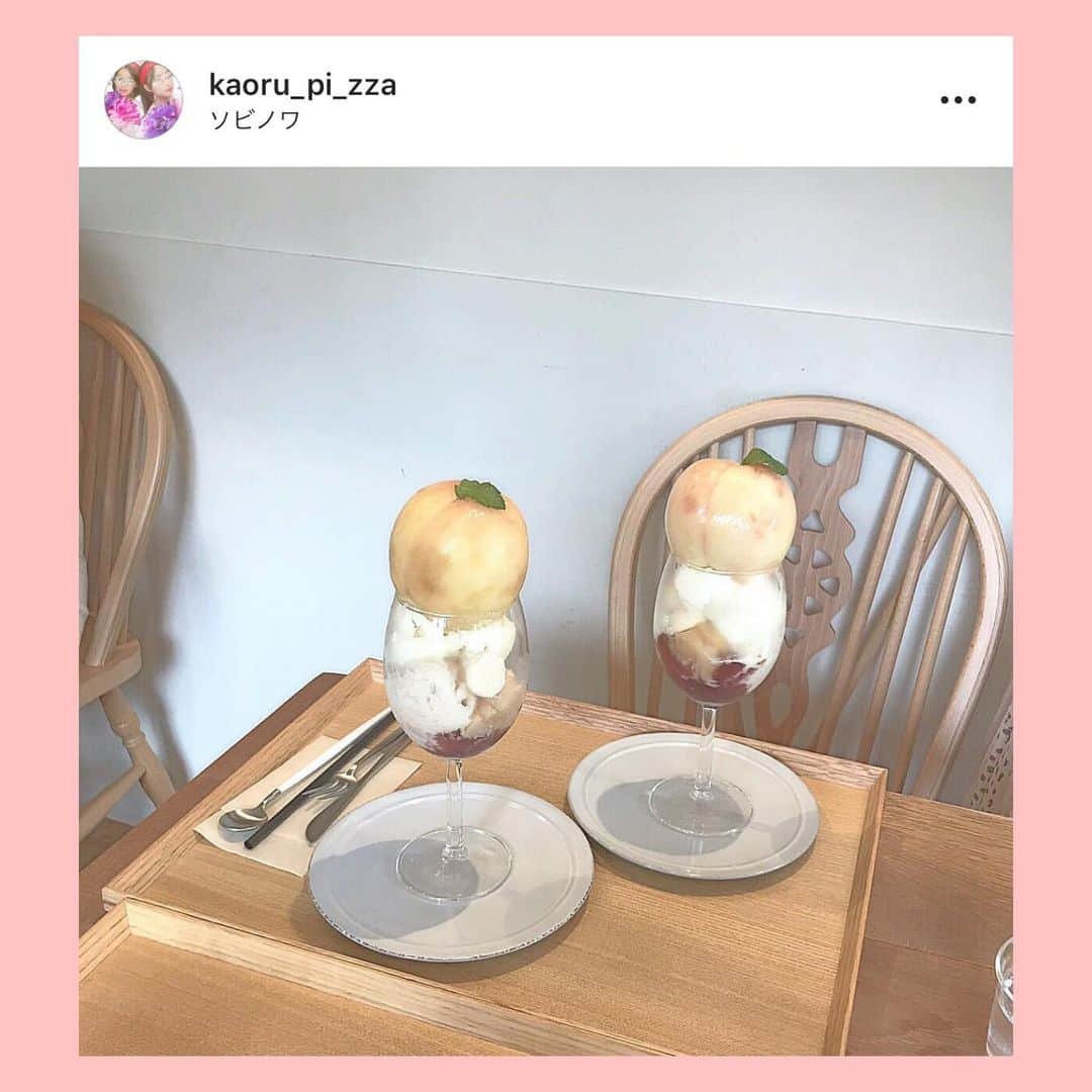 bis_web bis [ビス] さんのインスタグラム写真 - (bis_web bis [ビス] Instagram)「Peach... 🍑💕﻿ ﻿ ﻿ bis編集部がえらぶ﻿ 全国のかわいすぎる ももスイーツたち🍑💕﻿ ﻿ ﻿ ﻿ 🍑ももがまるごと乗ったかわいいすぎる無敵パフェ﻿ #ソビノワ ( 大阪府大阪市西区 )﻿ ﻿ 🍑丸いももがケーキに。まるくてかわいい！﻿ #ジョリーフィス ( 広島県広島市安佐南区 )﻿ ﻿ ﻿ 🍑カットされたももがもはや芸術！ロールケーキもおいしいお店。﻿ #イトノワ ( 東京都台東区 )﻿ ﻿ ﻿ ﻿ ﻿ #もも #ももスイーツ #桃 #peach #ピーチ #ももパフェ #イトノワ #イトノワカフェ #ソビノワ #bis_web #🍑 #パフェ #スイーツ #ご褒美 #ケーキ #ももケーキ #ロールケーキ #広島カフェ #大阪カフェ #カフェ #カフェ巡り #sweet #食べ歩き #カフェスタグラム」7月10日 20時34分 - bis_web