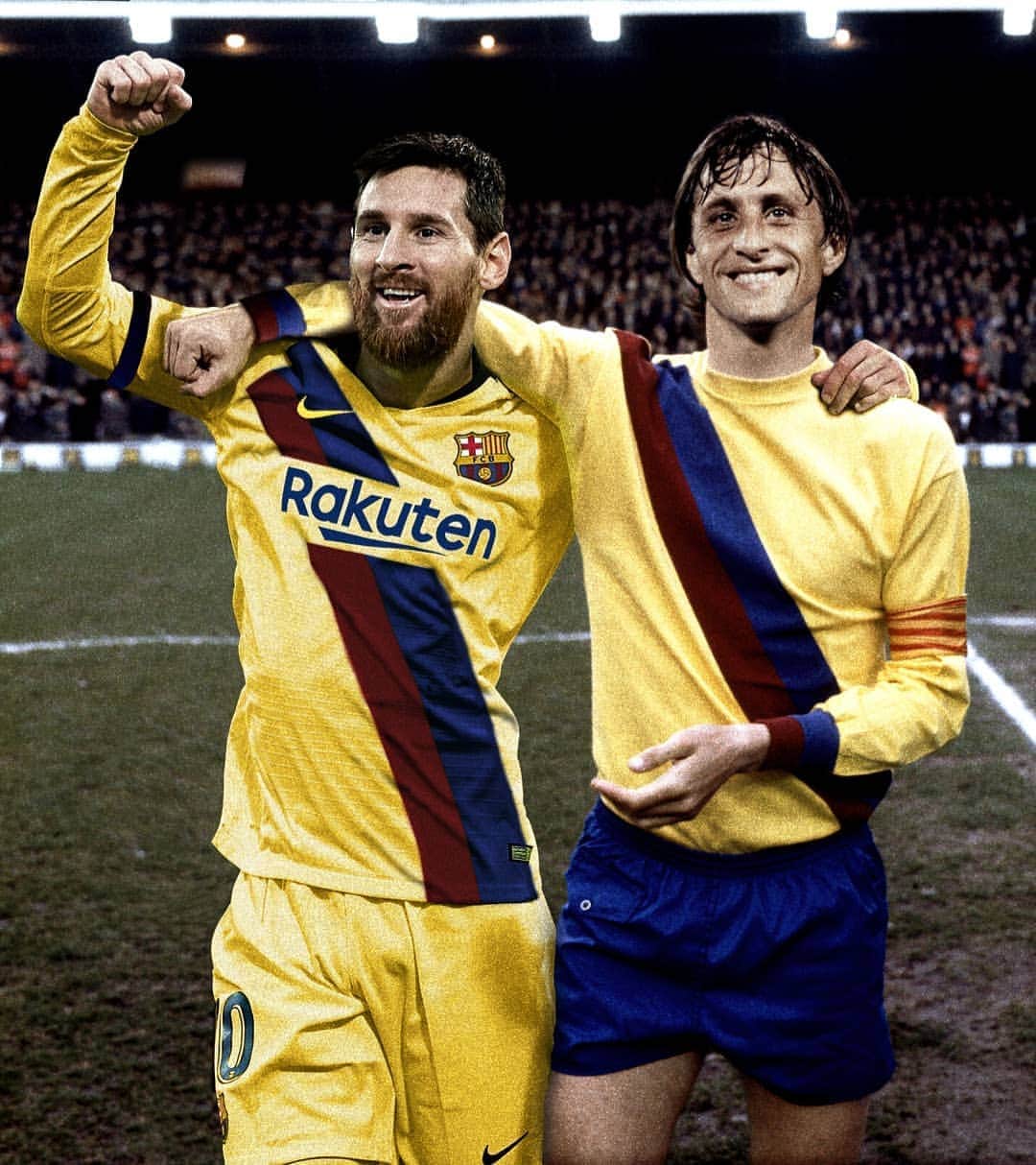 ヨハン・クライフのインスタグラム：「😍 Barça's away kit for 19/20 is a tribute to the foundation of the Masia, during the time that Johan played for FC Barcelona. 👏 ⠀ 💻 @barca_pictures_14」