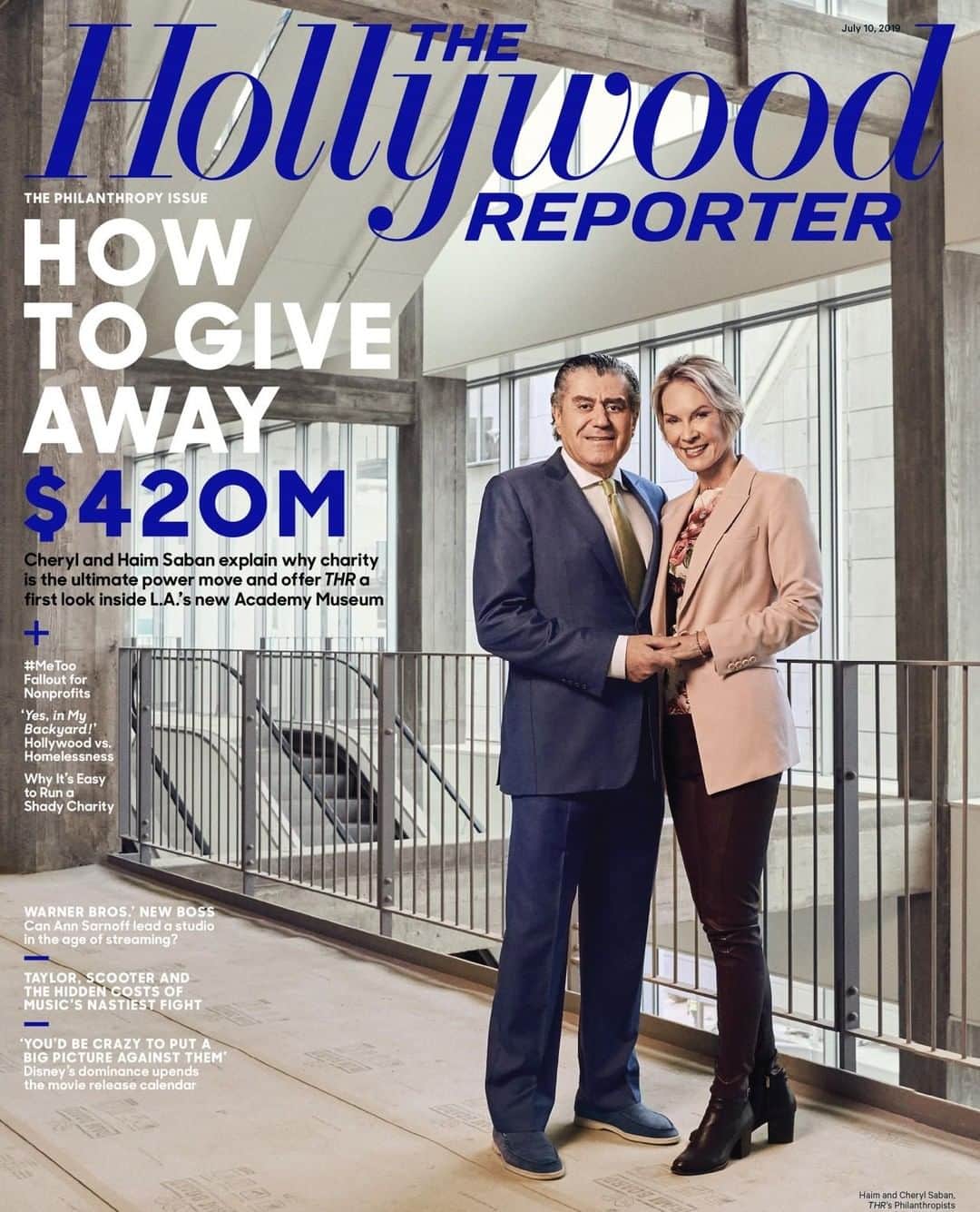 ハリウッド・リポーターさんのインスタグラム写真 - (ハリウッド・リポーターInstagram)「"I want to be Santa Claus." Hollywood couple Haim and Cheryl Saban, who have pledged much of their $3.2  billion fortune, reveal how they select causes and which candidate might win their support in 2020. Read the cover story of our Philanthropy Issue at the link in bio. Photo: @damon_c」7月10日 22時01分 - hollywoodreporter