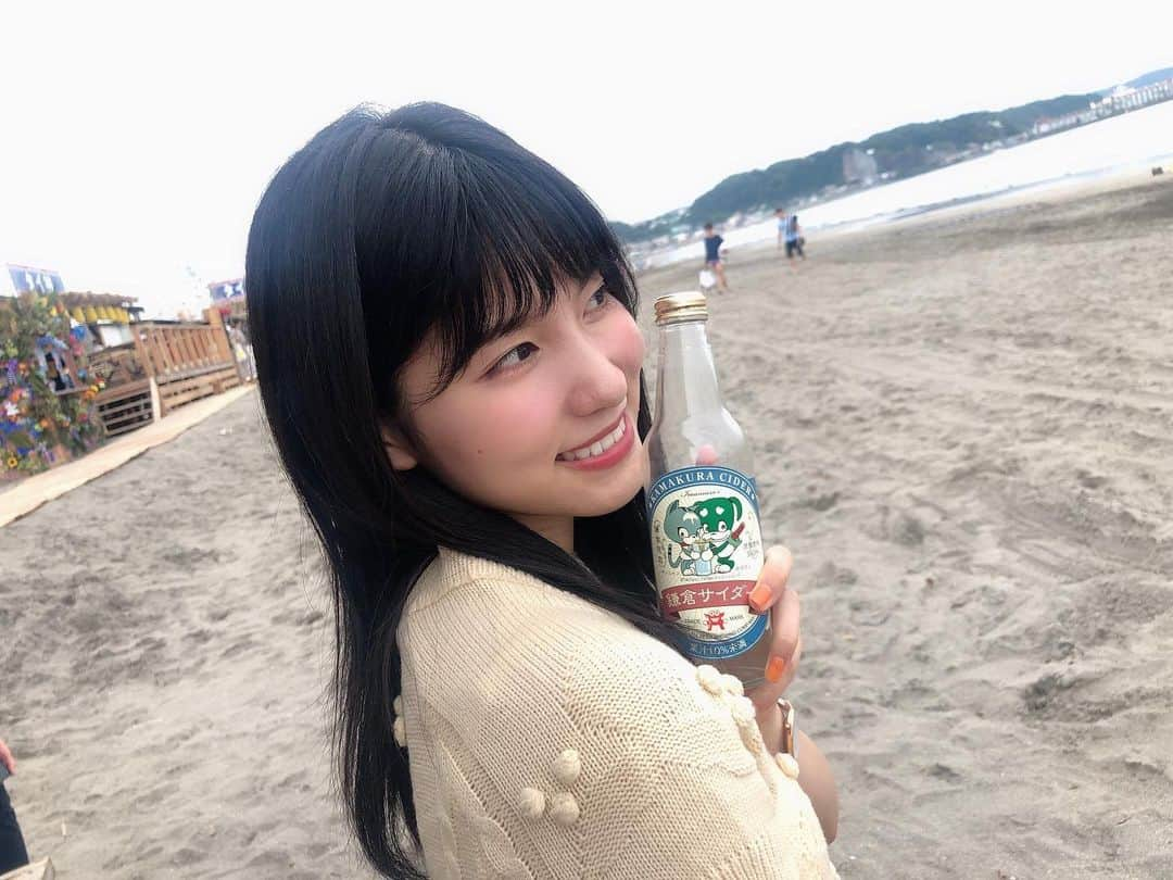 谷口めぐさんのインスタグラム写真 - (谷口めぐInstagram)「鎌倉サイダーめちゃ美味しかった❤︎ #鎌倉 #由比ヶ浜 #由比ヶ浜ビーチ #鎌倉サイダー #海」7月10日 22時24分 - o_megu1112