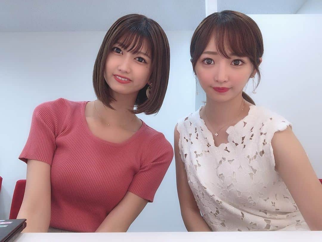 瀧山あかねさんのインスタグラム写真 - (瀧山あかねInstagram)「今日は久しぶりに同期の藤田アナとお仕事でした✨  毎日顔は合わせるし、ランチにもよく行きますが、お仕事が被ることはないので嬉しい📷✨ また明日も頑張ろっと！ 皆さん今日はどんな日でしたか？？🥰 おやすみなさい⭐」7月10日 22時27分 - takiyama_akane