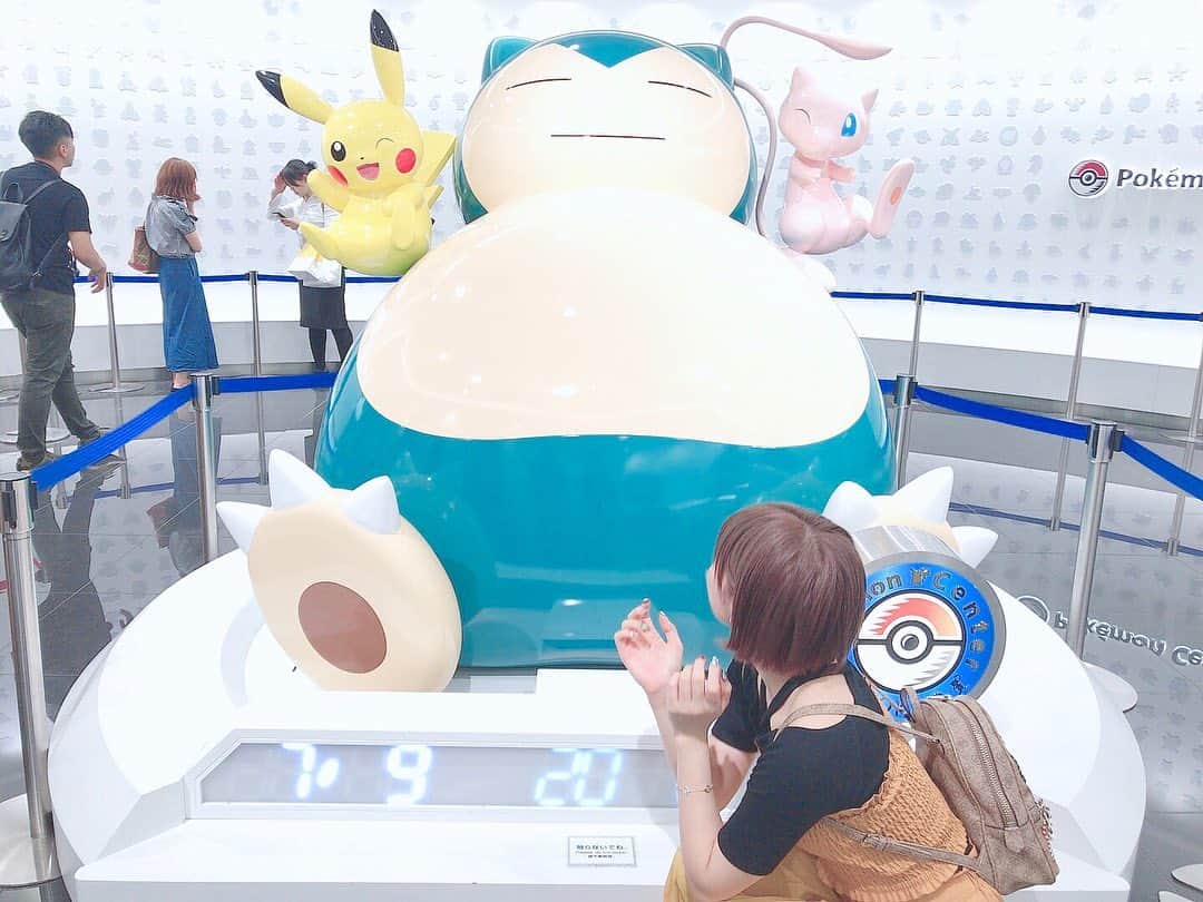 のインスタグラム：「. . ポケモンカフェ行ってきた  #ポケモンカフェ#カビゴン#かわいいね#最後のポーズいみわかんない」