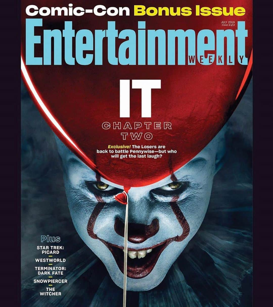 Warner Bros. Picturesさんのインスタグラム写真 - (Warner Bros. PicturesInstagram)「Repost from @entertainmentweekly: You’ll float too. 🎈Get an exclusive look at ‘IT Chapter Two’ in our special #ComicCon bonus issue, distributed throughout the weekend in San Diego (link in bio). Plus, things aren’t always what they seem. 🤔 Swipe 👈 to get the full picture. #ITMovie #SDCC 📷: Brooke Palmer/Shutterstock/Warner Bros.; Story by @ClarkCollis」7月11日 1時14分 - wbpictures