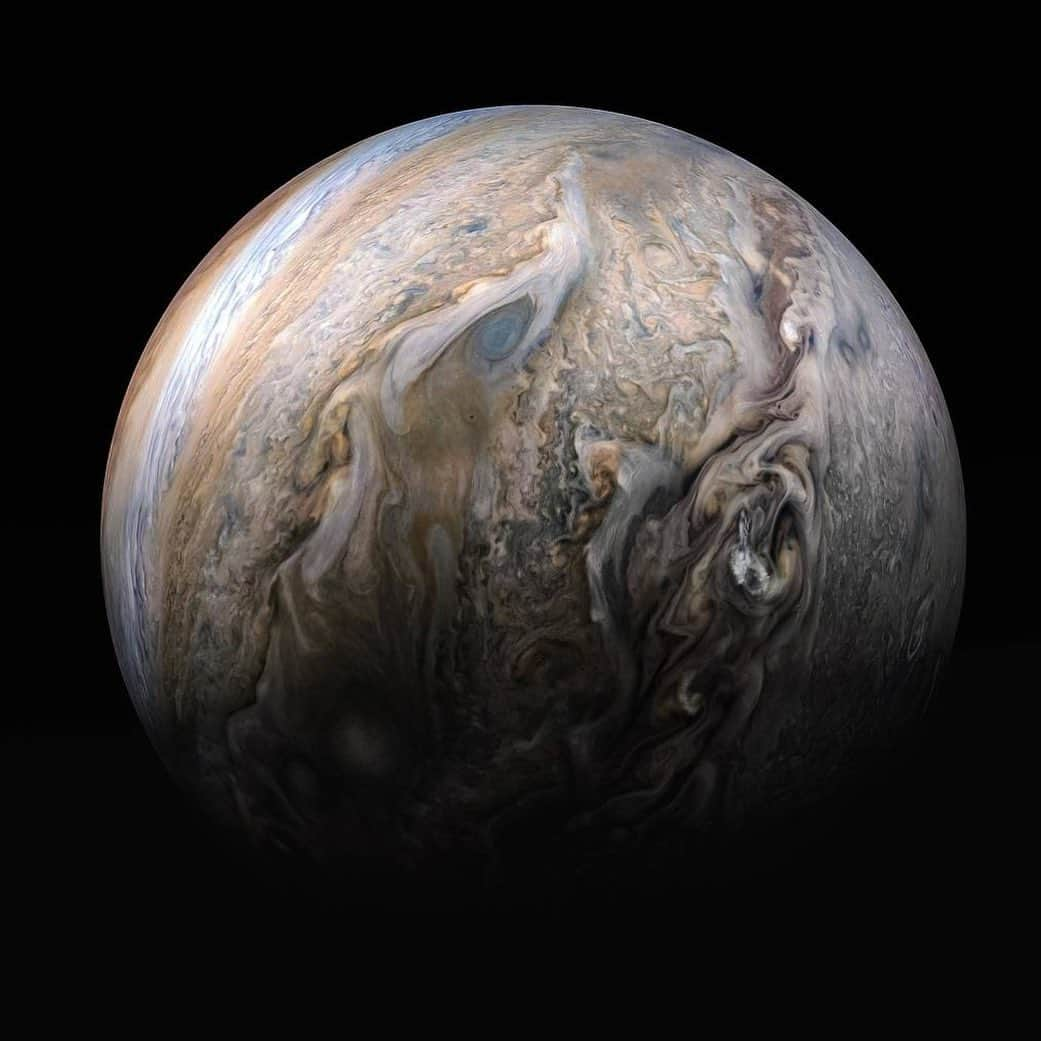 NASAさんのインスタグラム写真 - (NASAInstagram)「Jupiter, twice as massive as all the other planets combined, has swirls for days!!!!! 🍥🍥🍥 ⁣ ⁣ Can you guess how many Earths fit across the gas giant’s clouded disks?⁣ ⁣ Swipe to see the answer! ➡️⁣ ⁣ Image Credit: NASA/JPL-Caltech/SwRI/MSSS/Kevin M. Gill⁣ ⁣ #Jupiter #swirls #SolarSystem #space #flyby」7月11日 1時47分 - nasa