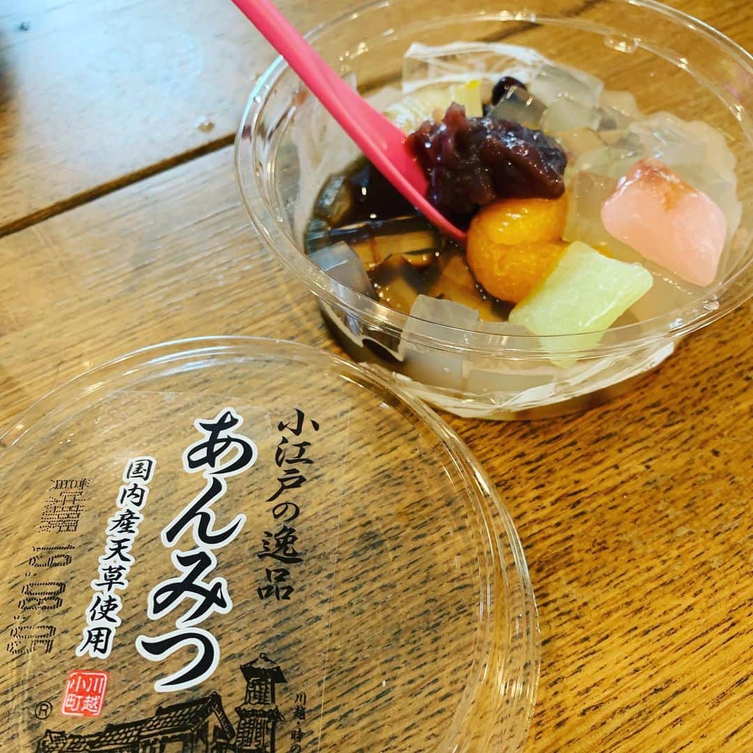 安倍吉俊のインスタグラム：「紀伊国屋で買ったあんみつが異次元のうまさで驚くなど。」