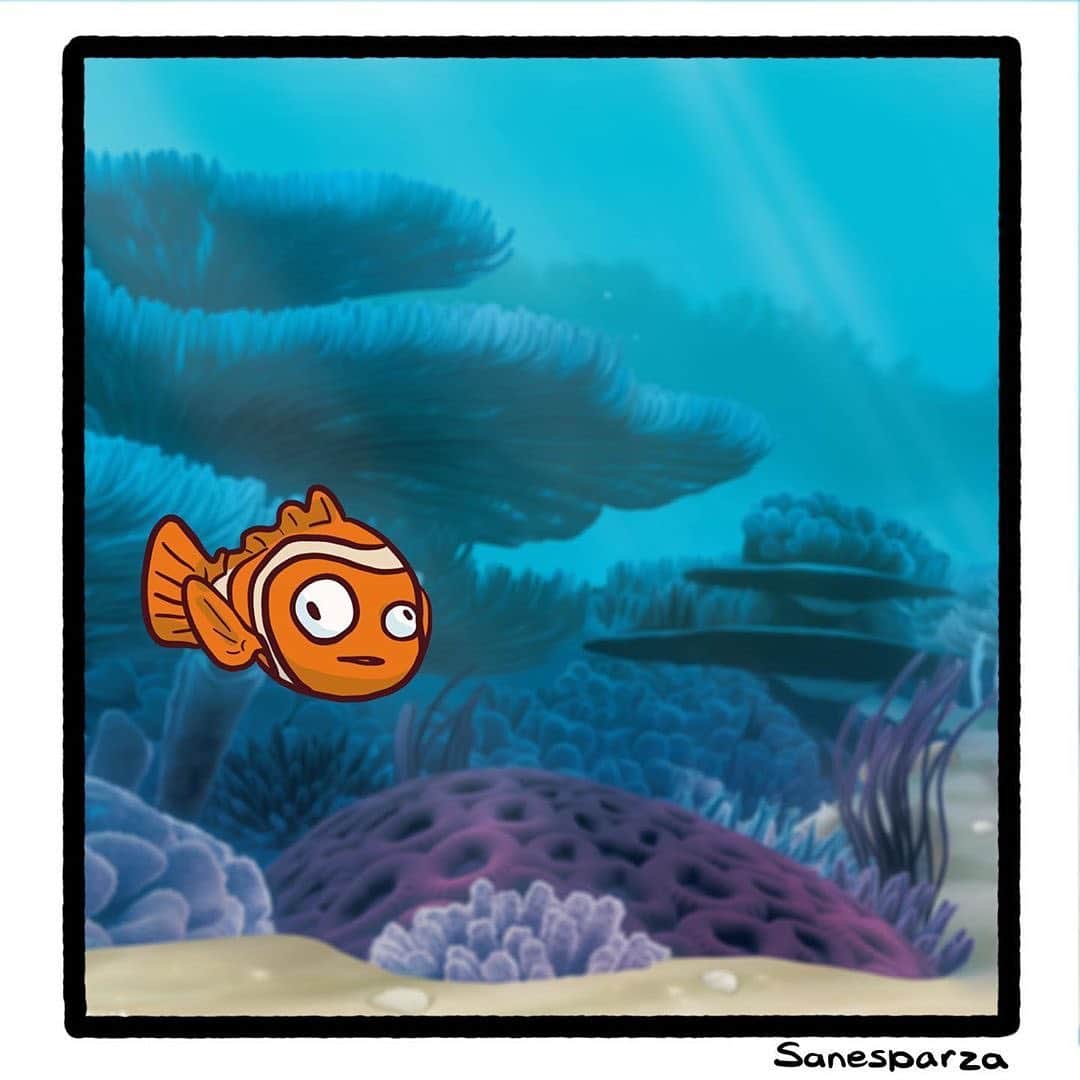 9GAGさんのインスタグラム写真 - (9GAGInstagram)「If Finding Nemo was realistic. | Follow @doodles - By @sanesparza - #9gag #doodles #comics #findingnemo #pixar」7月11日 13時51分 - 9gag