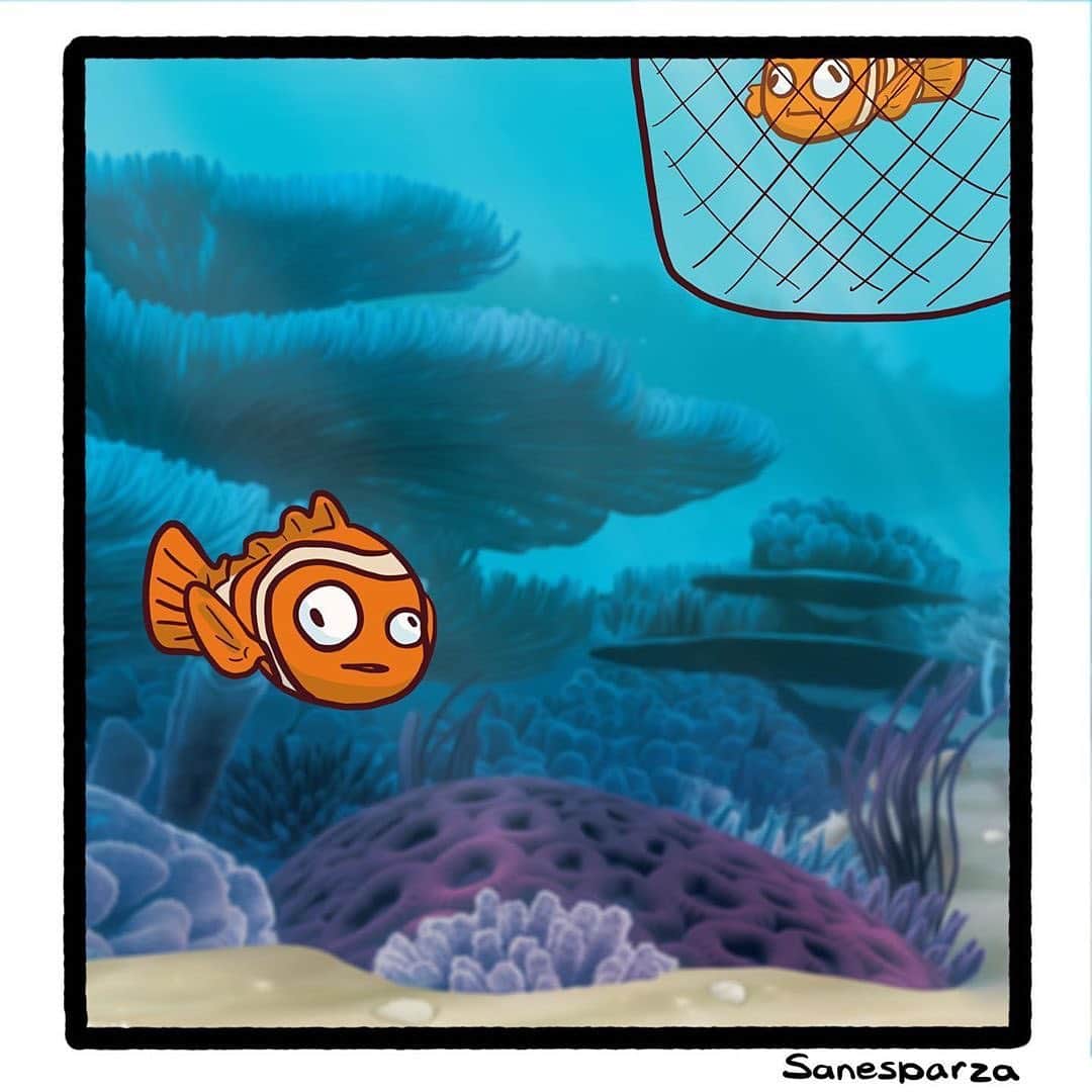 9GAGさんのインスタグラム写真 - (9GAGInstagram)「If Finding Nemo was realistic. | Follow @doodles - By @sanesparza - #9gag #doodles #comics #findingnemo #pixar」7月11日 13時51分 - 9gag