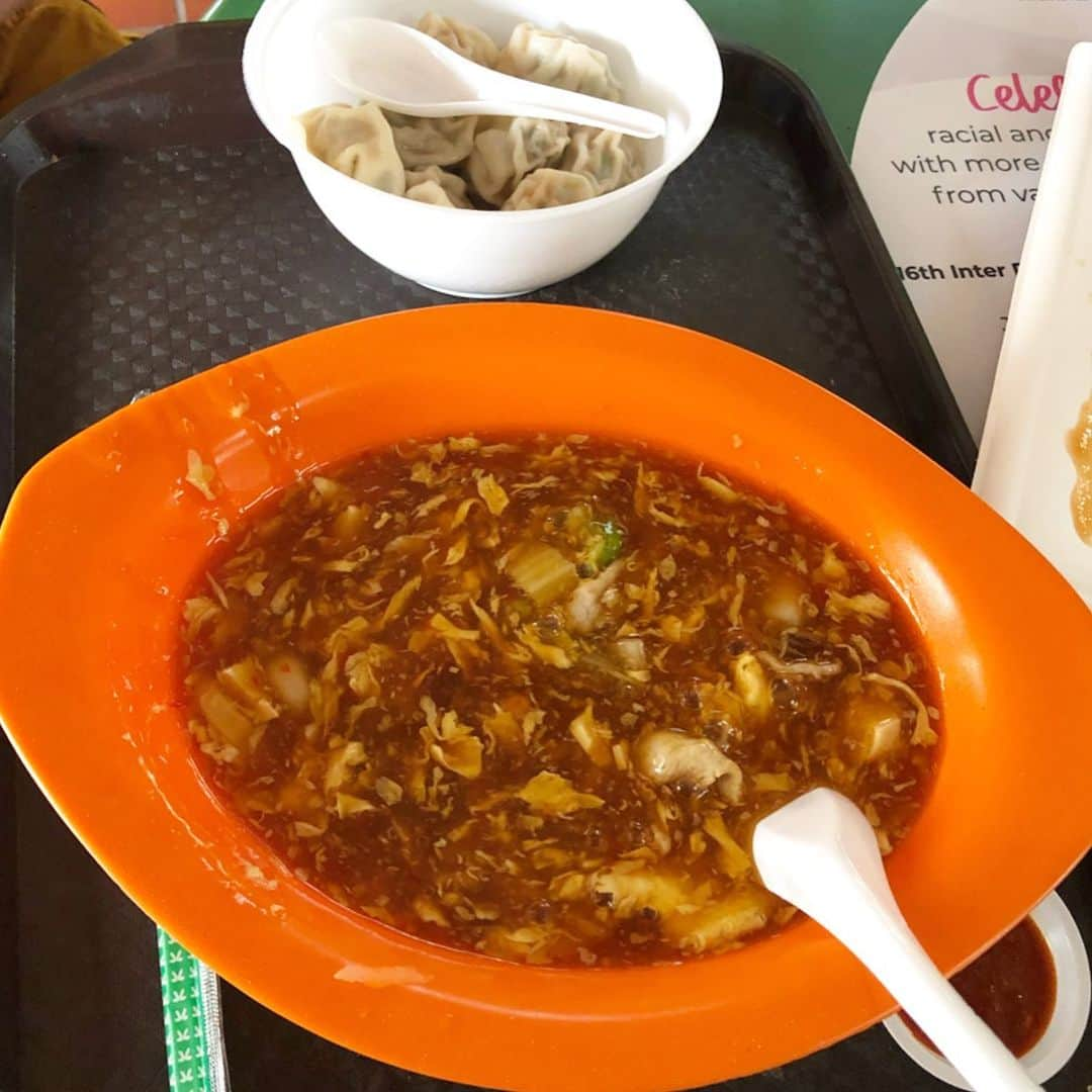 岡田育さんのインスタグラム写真 - (岡田育Instagram)「Eat at hawkers and die. Maxwell Hawker Food Center (part 1). . . わんこ鶏飯、食べ比べ。 . . #maxwellfoodcentre #hawkers #sghawkerfood #singapore #hainanchickenrice #duck #sweetandsoursoup #海南雞飯 #酸辣湯 #豆腐花 #仙草 #鴨 #streetfood #streetfoodsingapore #マックスウェルフードセンター #シンガポール」7月11日 5時43分 - okadaic