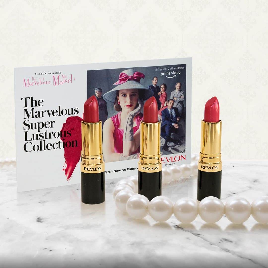 Revlonさんのインスタグラム写真 - (RevlonInstagram)「Make life a little more marvelous❗️Shop the NEW #RevlonxMrsMaisel Marvelous #SuperLustrous Collection, exclusively on @amazon. 💄 . Choose from two @maiseltv inspired sets, each complete with three of our cult-classic lipstick shades. Here for a limited run. 📲💋」7月11日 6時01分 - revlon