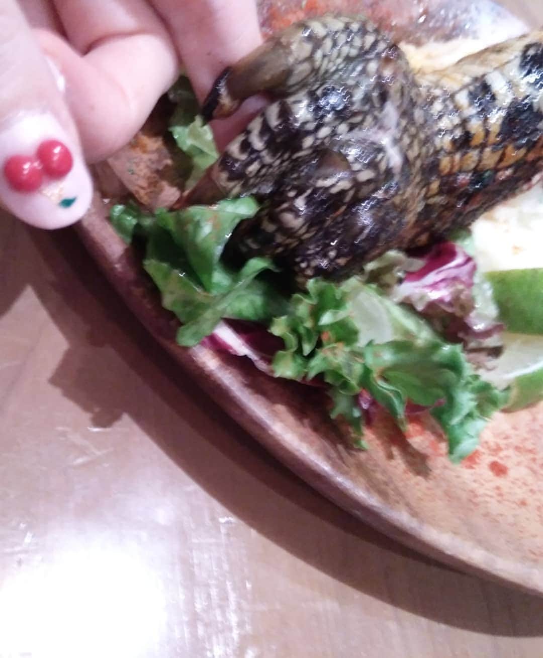 早川愛さんのインスタグラム写真 - (早川愛Instagram)「おはよう♡ ・  ぎゃーーー!! 食レポ撮影で人生初のワニと握手した......!!!（4枚目参照） ・  7枚目は、なんとダチョウのたたき...!!! 山梨県産で新鮮です。 ・  ダチョウを食したのも ワニを食したのも　 人生初です...!!! ・ ・ ・  お味？？ 気になるでしょー！？ ワニさんは弾力のある鶏肉で、 ダチョウも鶏肉かローストビーフ？ お味は臭みもなく 目をつむってたべても鶏肉...? どれもおいしかった！！！ ・  こんな珍しいお肉だけではなく、笑  ワインに合うおいしそうなスペイン料理もたくさん♡♡♡ ・  ダチョウのたたき950円が 500円になるそうなので、  みなさんもぜひ食べてみてくださいね♡♡♡ ・ ・ ・  #五反田カーニバル #カーニバル #ワニ  #ダチョウ　 #スペイン料理 #スペインバル #高蛋白低脂質 #アスリート食 #筋トレ女子 #ダイエット食 #五反田 #五反田グルメ」7月11日 6時12分 - megumegu_1006