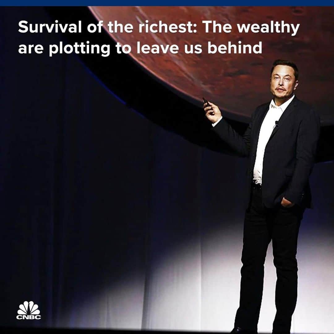 CNBCさんのインスタグラム写真 - (CNBCInstagram)「Elon Musk is colonizing Mars. Peter Thiel is reversing the aging process. Sam Altman and Ray Kurzweil are uploading their minds into supercomputers.⁠ ⁠ Many wealthy Americas are preparing for a future that has a whole lot less to do with making the world a better place, than it does with transcending the human condition altogether.⁠ ⁠ The ultra-rich are spending time and money attempting to insulate themselves from the danger of climate change, rising sea levels, mass migrations, global pandemics, nativist panic, and resource depletion. ⁠ ⁠ For them, the future of technology is really about just one thing: escape.⁠ ⁠ ⁠Read more at the link in bio.⁠ ⁠」7月11日 11時00分 - cnbc