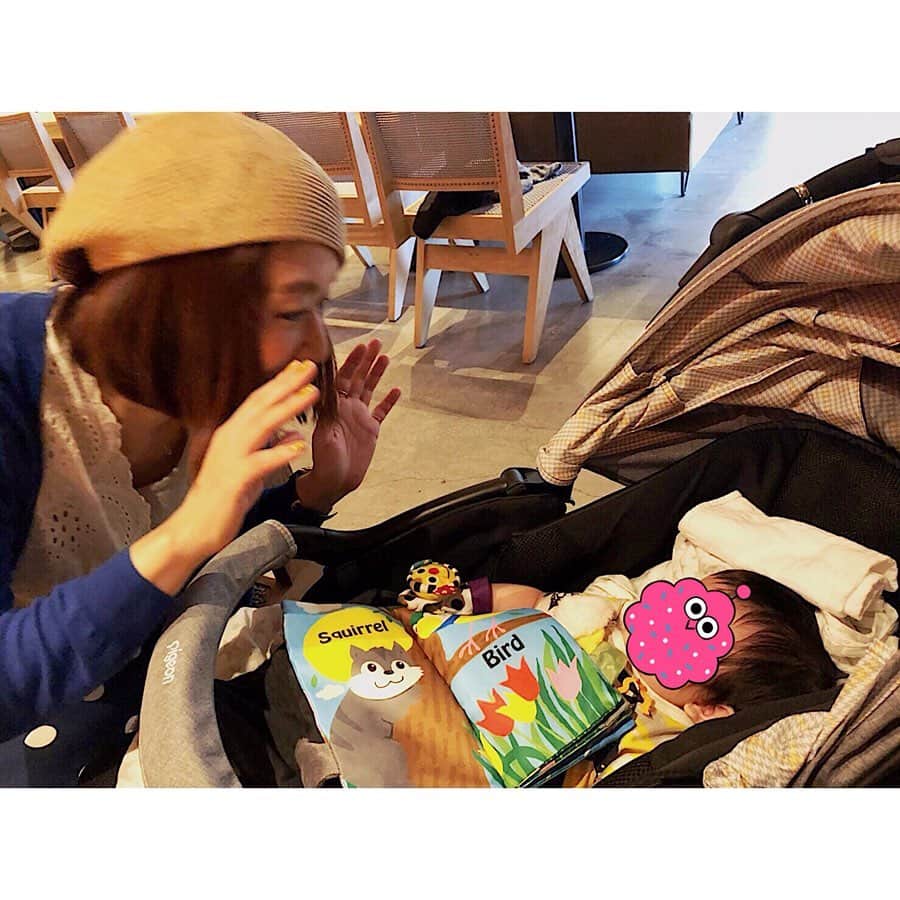 奥村愛子のインスタグラム：「* パンケーキの会は 母になった佳代さまと赤さまと👶🏻 赤さまは私がおどけるほどに無の反応で、しびれました♡ くぅ可愛いぜ」