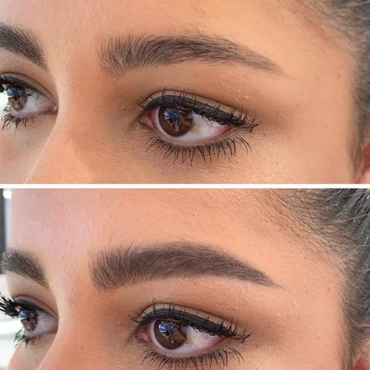Benefit Cosmetics UKさんのインスタグラム写真 - (Benefit Cosmetics UKInstagram)「Magically transforming brows as ALWAYS @rachel_odonoughue, head of Benefit brows and services here in the UK 😍 After a brow wax and tint, Rachel uses two opposing #preciselymybrow shades 3.75 & 6 to create fluffy hair like brow texture. Finishing off with #foolproof brow powder & #24hourbrowsetter ✨ #benefit #brows #benefitbrows #transformationthursday #beauty #makeup . . . 📷 Image Description: A before and after shot of a brow makeover by Rachel O'Donoughue.」7月11日 15時31分 - benefitcosmeticsuk