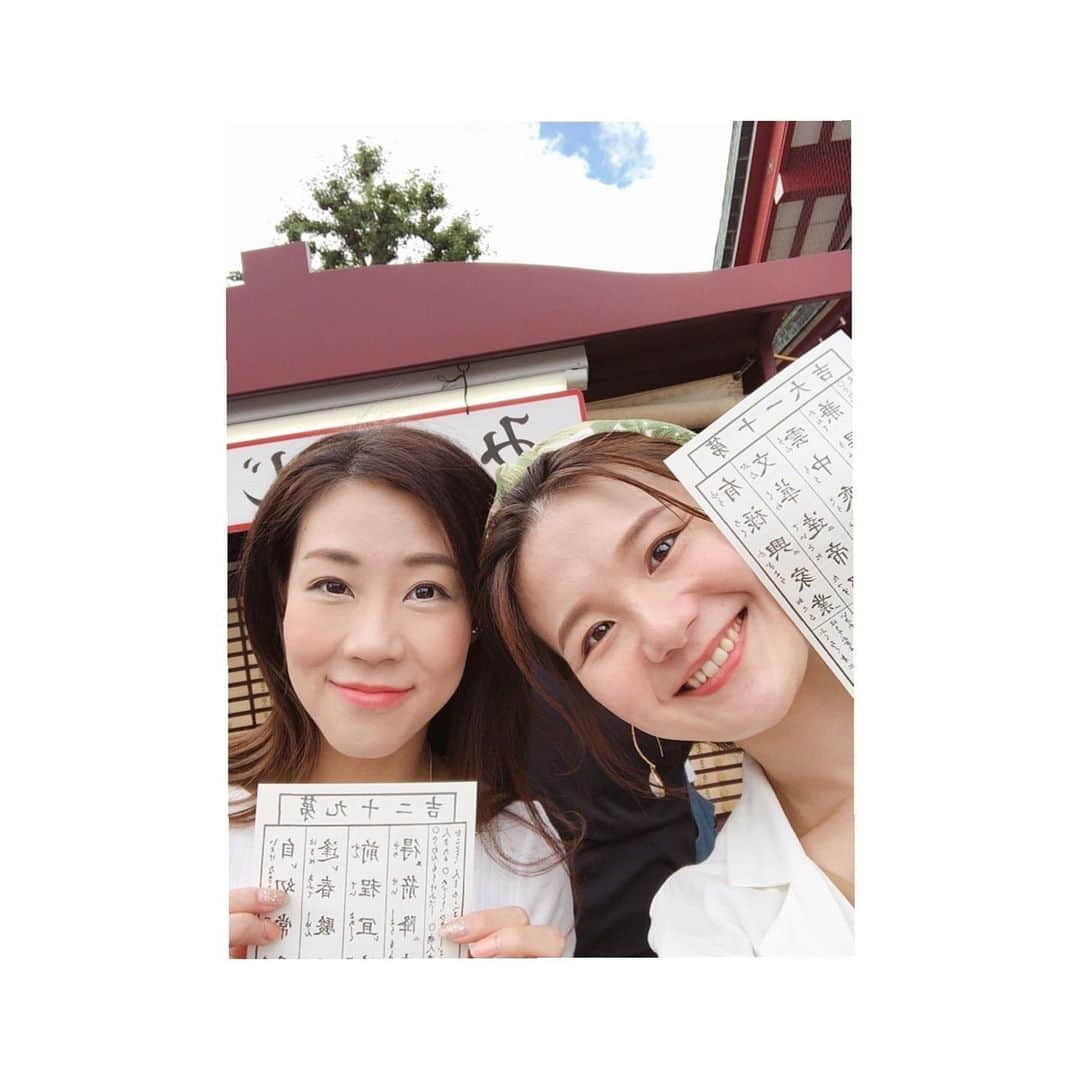 桜帆ゆかりさんのインスタグラム写真 - (桜帆ゆかりInstagram)「ななちゃん  @nana_kurara  と浅草旅〜👭✨⛩✨ なんか人多いねーって言ってたらほおづき市の時に来たみたいで、風鈴と一緒になってたり風情のある浅草寺に来れて楽しかったですー🎐浴衣も着たいなぁ〜😌 . . . #浅草  #浅草寺  #ほおづき市  #おみくじ  #最近大吉多め  #調子のらんとこね」7月11日 17時19分 - chahoroo93