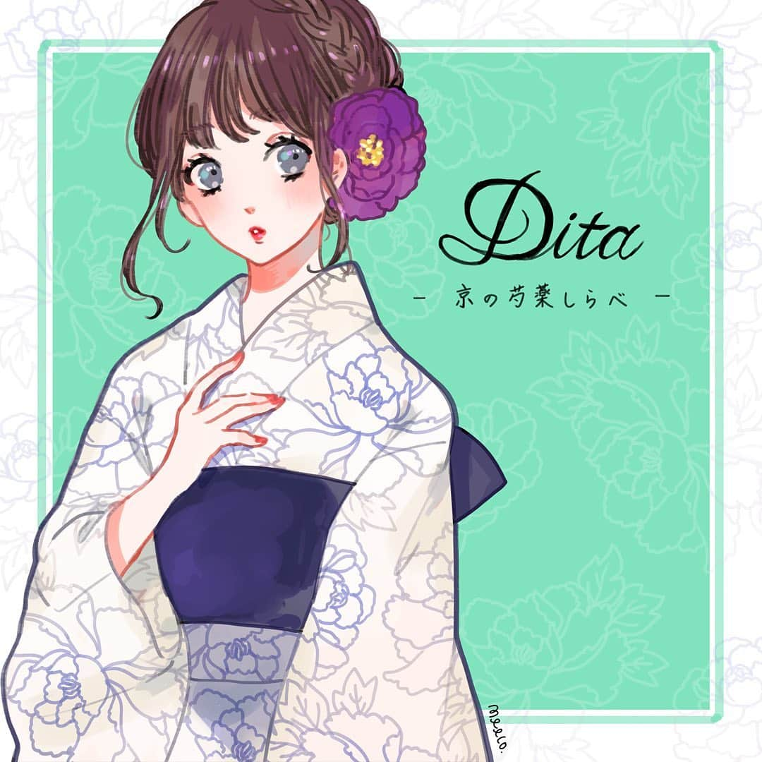 みーこさんのインスタグラム写真 - (みーこInstagram)「Dita様(@dita_official )より浴衣をいただきました👘✨﻿ ﻿ 大人っぽい柄に挑戦してみたかったので、淡い芍薬柄が素敵な『京の芍薬しらべ』柄を選ばせていただきました🥰﻿ ﻿ 先日さっそく着てみてからすっかりお気に入りです💕 ﻿ ﻿ #イラスト #イラストレーター #イラストグラム #ファッション #ファッションイラスト #浴衣 #和服 #ゆかた #着物 #dita #PR」7月11日 18時37分 - meecosme