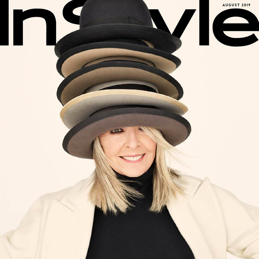 ダイアン・キートンさんのインスタグラム写真 - (ダイアン・キートンInstagram)「I NEVER THOUGHT ALL THESE HATS WOULD GET ME THE SUBSCRIBER COVER OF INSTYLE! @instylemagazine」7月12日 0時15分 - diane_keaton