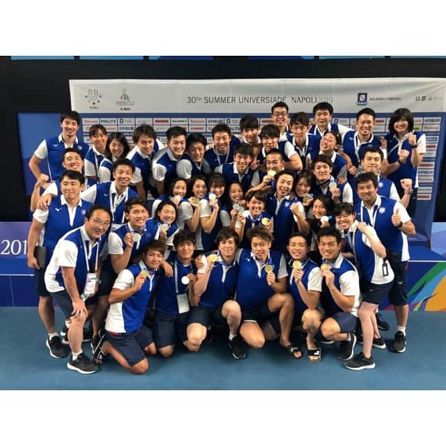 のインスタグラム：「応援ありがとうございました⭐️ 楽しすぎた。。 . #universiade2019 #italy🇮🇹 #napoli」