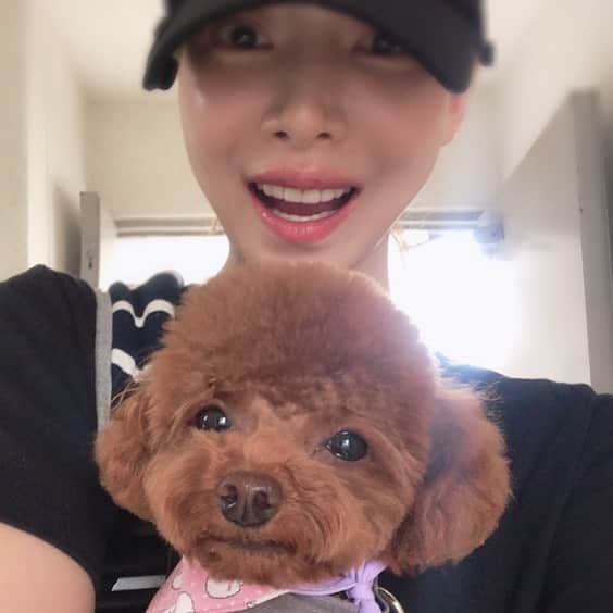 ユン・セアさんのインスタグラム写真 - (ユン・セアInstagram)「#뽀그리야🐶🐾의하루 #샤방샤방#미용#후#산책 😈늠 잘생겨따..흠..흐믓👿」7月11日 21時25分 - loveyoonsea