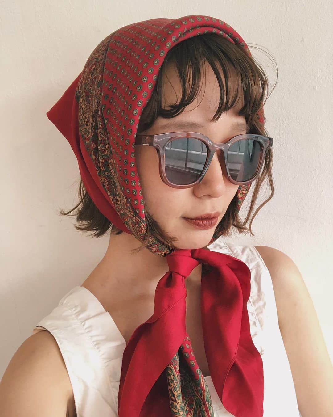のインスタグラム：「こんな風に巻きたい夏。 関係ないけど只今福岡におります♡ 幸せ福岡☺️🌷」