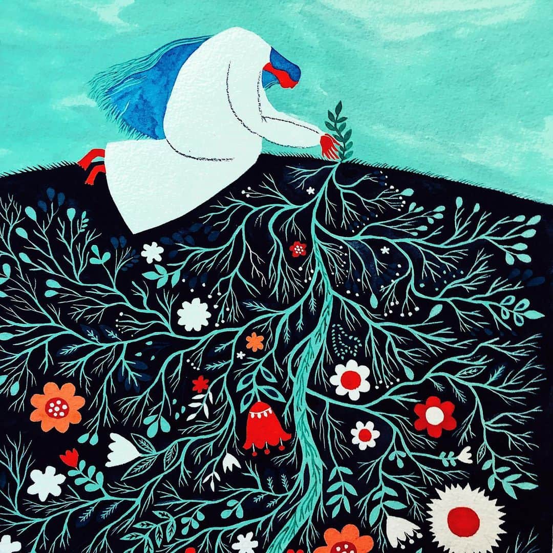 Dinara Mirtalipovaのインスタグラム：「“Deep in their roots, all flowers keep the light” ~ Theodore Roethke /work in progress/」