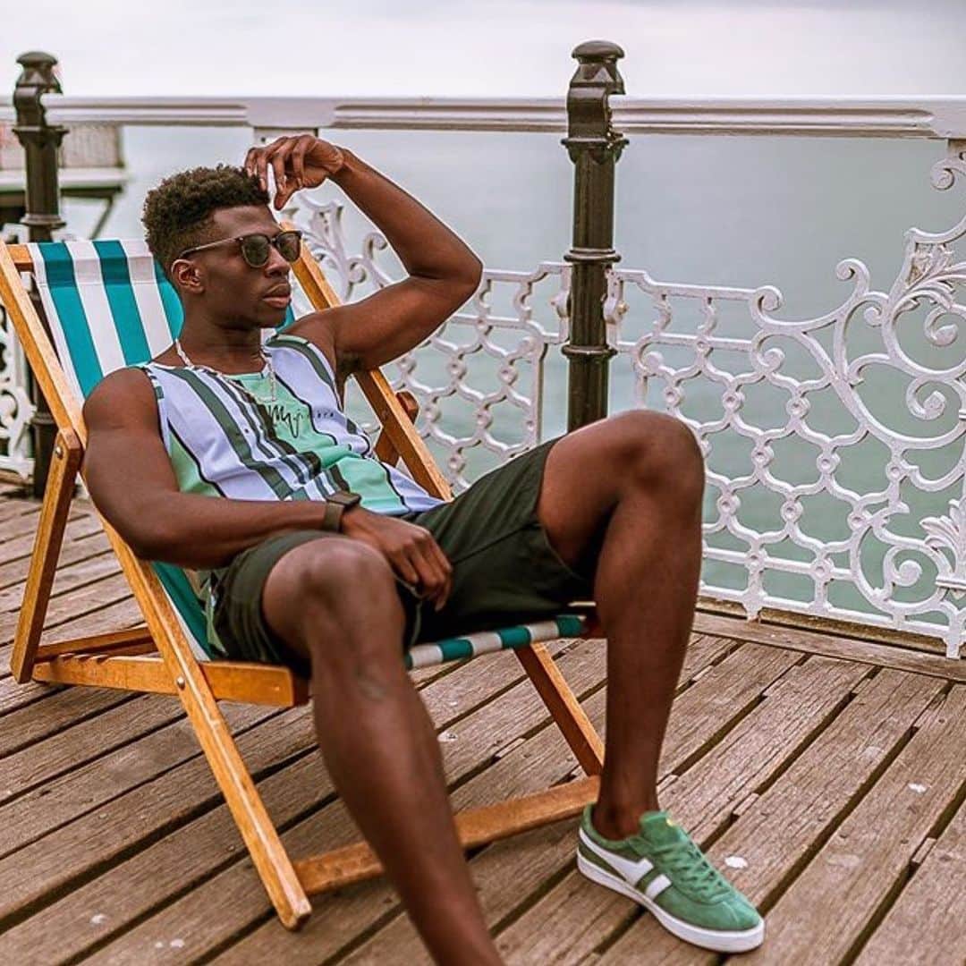 のインスタグラム：「Summer looks! ☀️ @is1andboi wearing the Gola Classics Trainer 👌🏽👌🏽👌🏽」