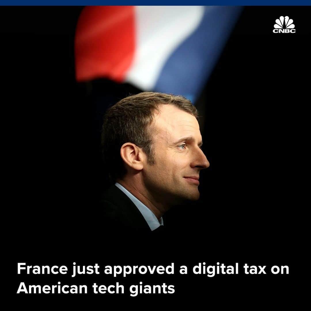 CNBCさんのインスタグラム写真 - (CNBCInstagram)「France officially has plans to tax the revenues of tech giants like Google, Amazon and Facebook. ⁠ ⁠ The move directly defies a warning from President Trump's administration, who said the tax “unfairly targets American companies.”⁠ The 3% tax would apply to the French revenues of roughly 30 major companies, mostly from the U.S.⁠ ⁠ ⁠ On Wednesday, Trump ordered an investigation into the planned “digital tax.” Amazon “applauded” the Trump administration’s decision.⁠ ⁠ “France is sovereign, and France decides its own tax rules. And this will continue to be the case,” France’s Finance Minister Bruno Le Maire said in a statement.⁠ ⁠ ⁠ Learn more at the link in bio.⁠ ⁠」7月12日 0時45分 - cnbc