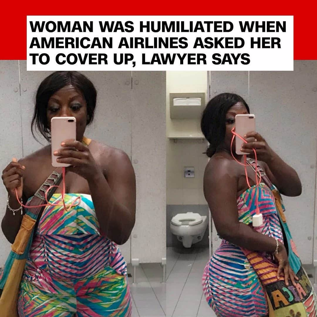 CNNさんのインスタグラム写真 - (CNNInstagram)「American Airlines apologized to a Texas doctor who said she was humiliated after being told she couldn’t fly unless she covered up her romper with a blanket. Latisha “Tisha” Rowe said she and her son were boarding a flight from Jamaica to Miami on June 30 when an airline employee asked them to step off the plane to talk. Rowe shared a photo of the outfit she was wearing and said black women face a double standard. "I've seen white women with much shorter shorts board a plane without a blink of an eye,” she tweeted. An American Airlines spokesperson said the company is investigating. (📸: Latisha Rowe)」7月12日 0時48分 - cnn