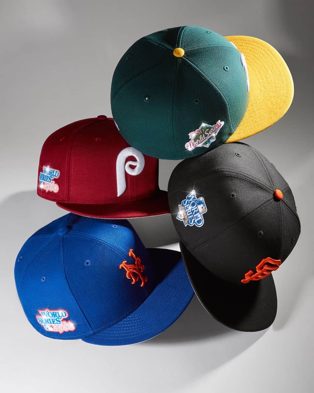 ニューエラ・キャップのインスタグラム：「Step up your game with Crystals from @swarovski on a #NewEraCap. World Series Patch #59FIFTY Fitted Collection available in select teams at neweracap.com」
