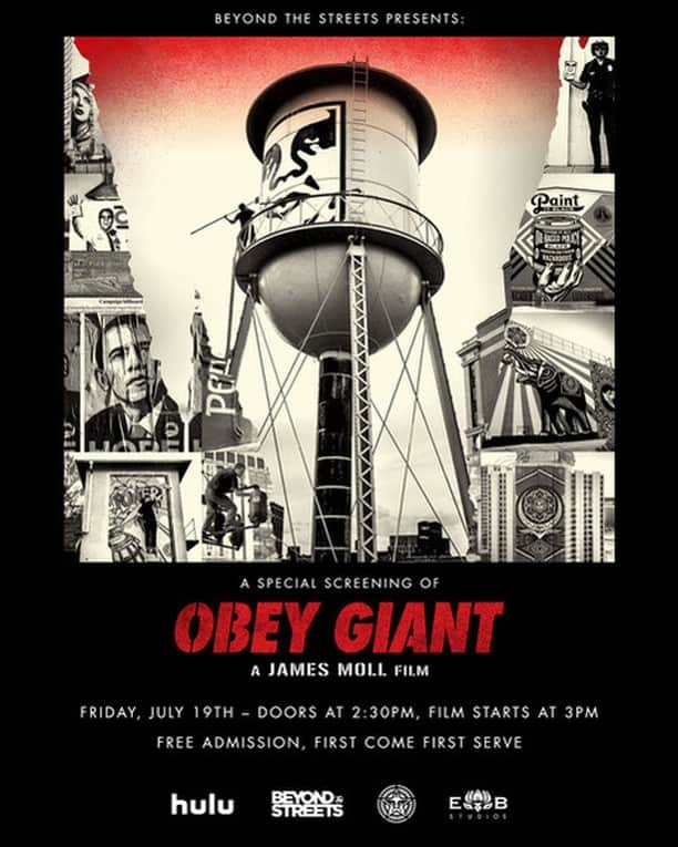 Shepard Faireyさんのインスタグラム写真 - (Shepard FaireyInstagram)「I'll be in New York next week, check out the details below! - Shepard⁠ ⠀⠀⠀⠀⠀⠀⠀⠀⠀﻿⁠ Attention NY! Summer Friday is happening this Friday, July 19th at @beyondthestreetsart! We will be screening the Obey Giant documentary for FREE. Screening doors will open at 2:30pm, and the film starts at 3pm. Access to the screening is first come first serve, so get there early! Afterward, stick around for a meet and greet with Shepard, who will be talking about the 30th-anniversary show, "Facing the Giant: Three Decades of Dissent."⁠ ⠀⠀⠀⠀⠀⠀⠀⠀⠀﻿⁠ Get free admission to BTS on Summer Friday, July 19th by entering this code: OBEYGIANTBTS through the link in bio (up to two tickets at a time, while supplies last). Entry for the screening is ONLY through the free ticket code.⁠ ⠀⠀⠀⠀⠀⠀⠀⠀⠀﻿⁠ #OBEYGIANT30TH #FACINGTHEGIANT #obey #obeygiant #shepardfairey #beyondthestreets」7月12日 1時47分 - obeygiant