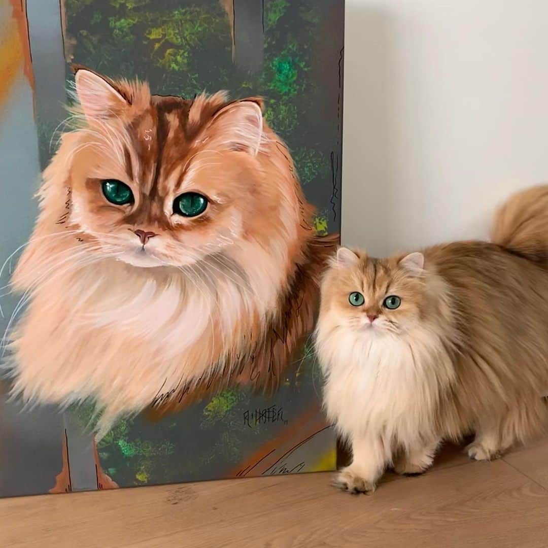 Smoothieさんのインスタグラム写真 - (SmoothieInstagram)「Giveaway is closed! The winner of a custom made painting from @aaronhatefiart is @colleen_mcsweeney , congrats! 💚」7月12日 1時58分 - smoothiethecat