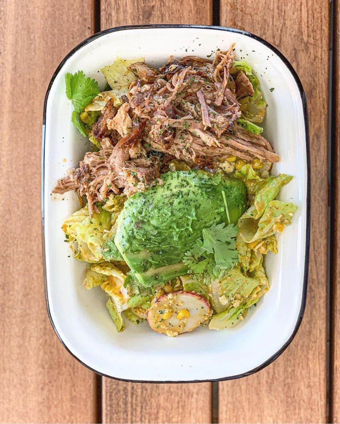 Eater LAさんのインスタグラム写真 - (Eater LAInstagram)「Tex Mex bowl with pulled pork at @denim.eatery. 📸: Eater LA Senior editor @overoverunder. Hashtag #eaterla on your best photos for a chance to be featured.」7月12日 2時00分 - eater_la