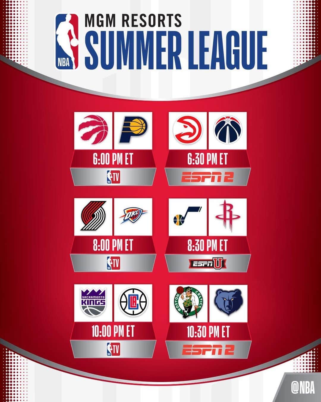 NBAさんのインスタグラム写真 - (NBAInstagram)「Six games on today’s @nbasummerleague schedule!」7月12日 2時57分 - nba
