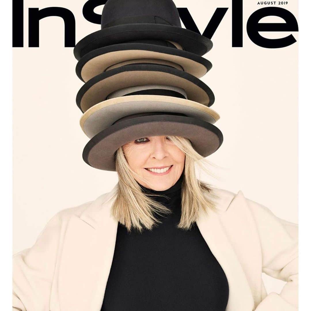 Nick Fouquetのインスタグラム：「@diane_keaton 🖤🖤🖤🖤 @instylemagazine」